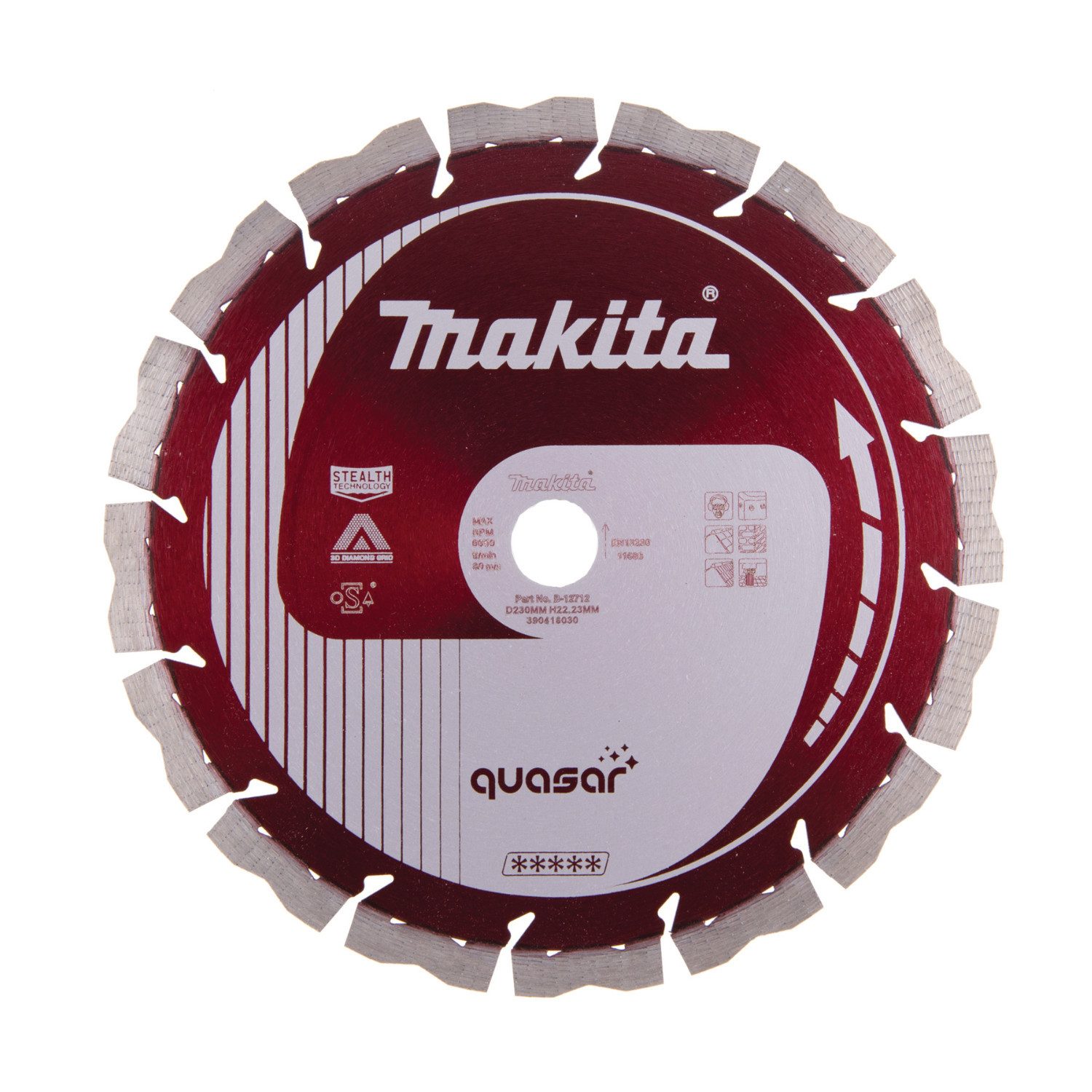 Makita Diamanttrennscheibe Diamanttrennscheibe Quasar 230mmB-12712, Ø 230 mm