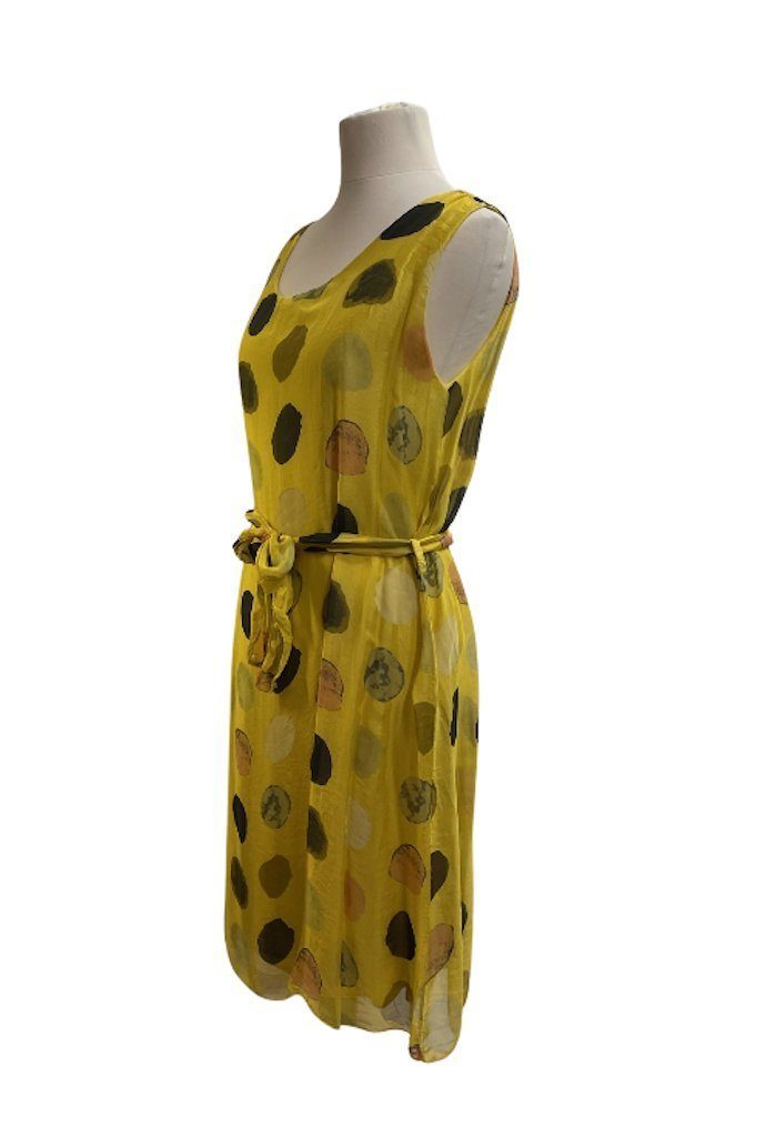 BZNA Sommerkleid Seidenkleid Sommer Dress Pünktchen Kleid elegant