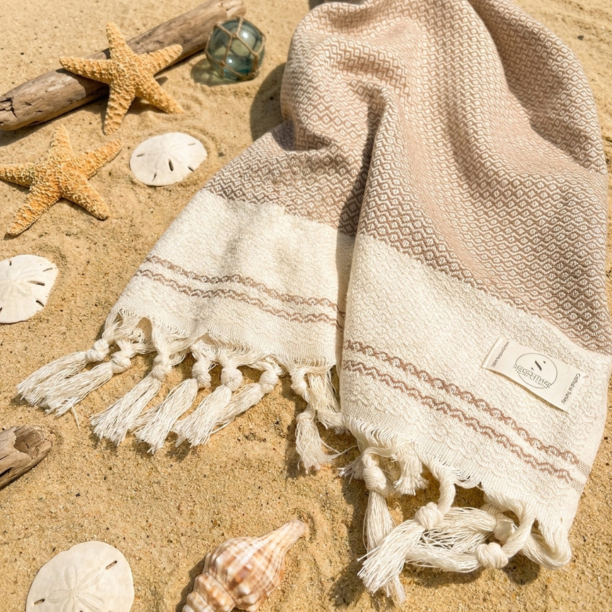 SIEGENTHAL Strandtuch Hamamtuch 90x200 cm – Strand- & Saunatuch aus recycelter Baumwolle – Bild 4 von 5