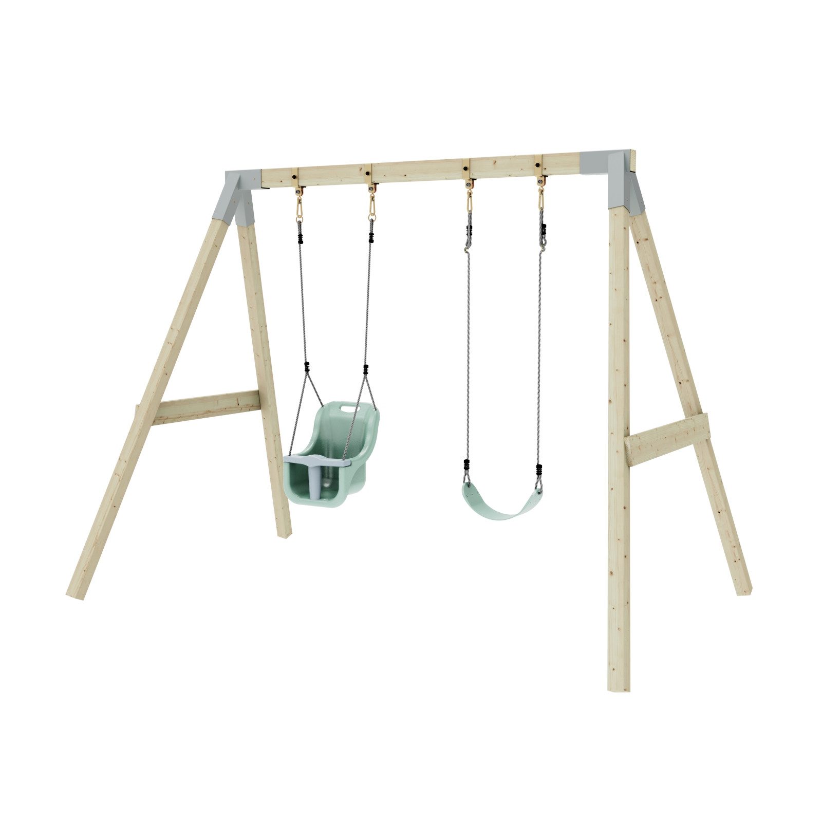 OutdoorToys Schaukelkombination Schaukel Papagei, aus Holz in Mintgrün