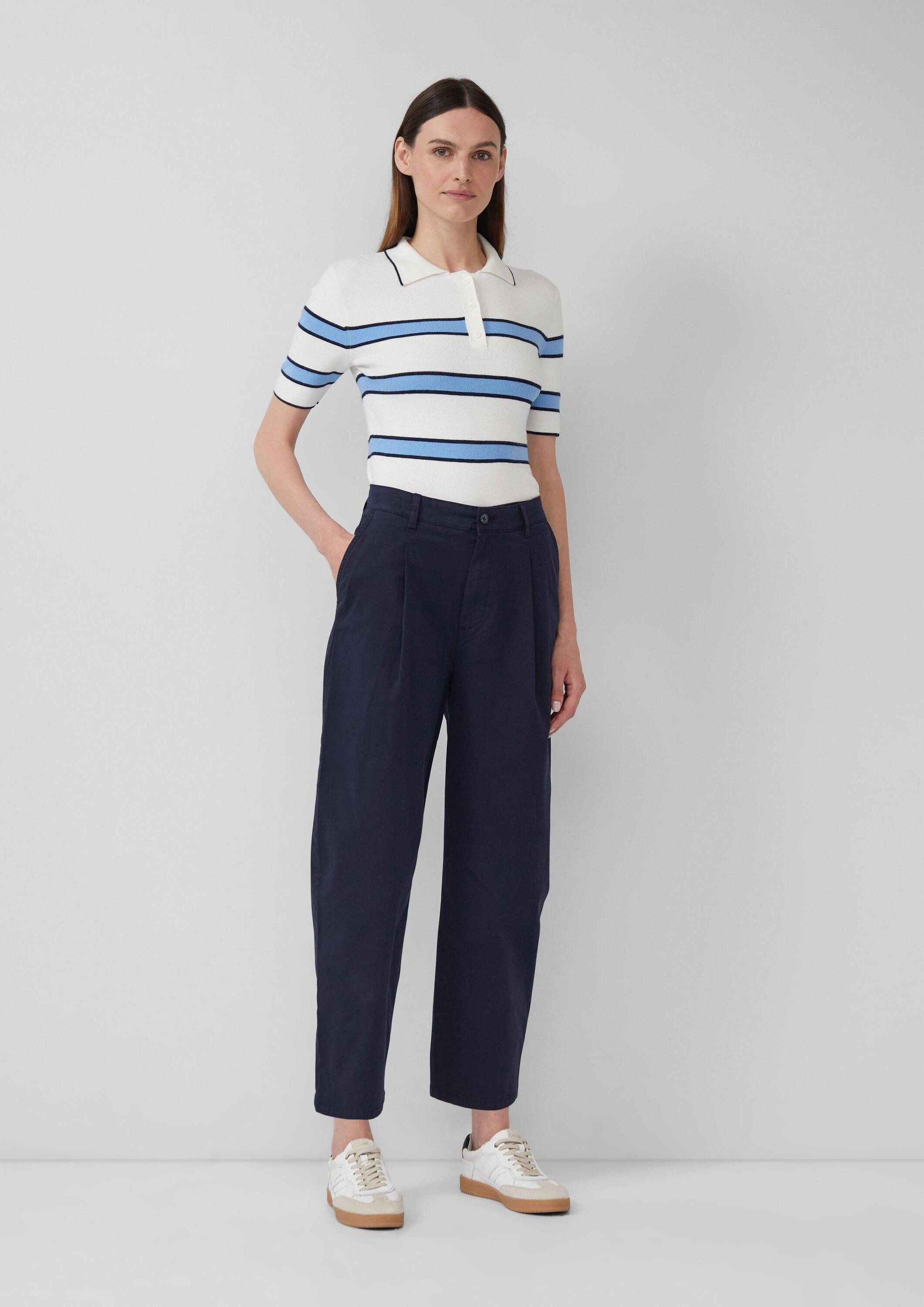 s.Oliver Chinos Hose Baumwollstretch-Hose mit Barrel Leg günstig online kaufen