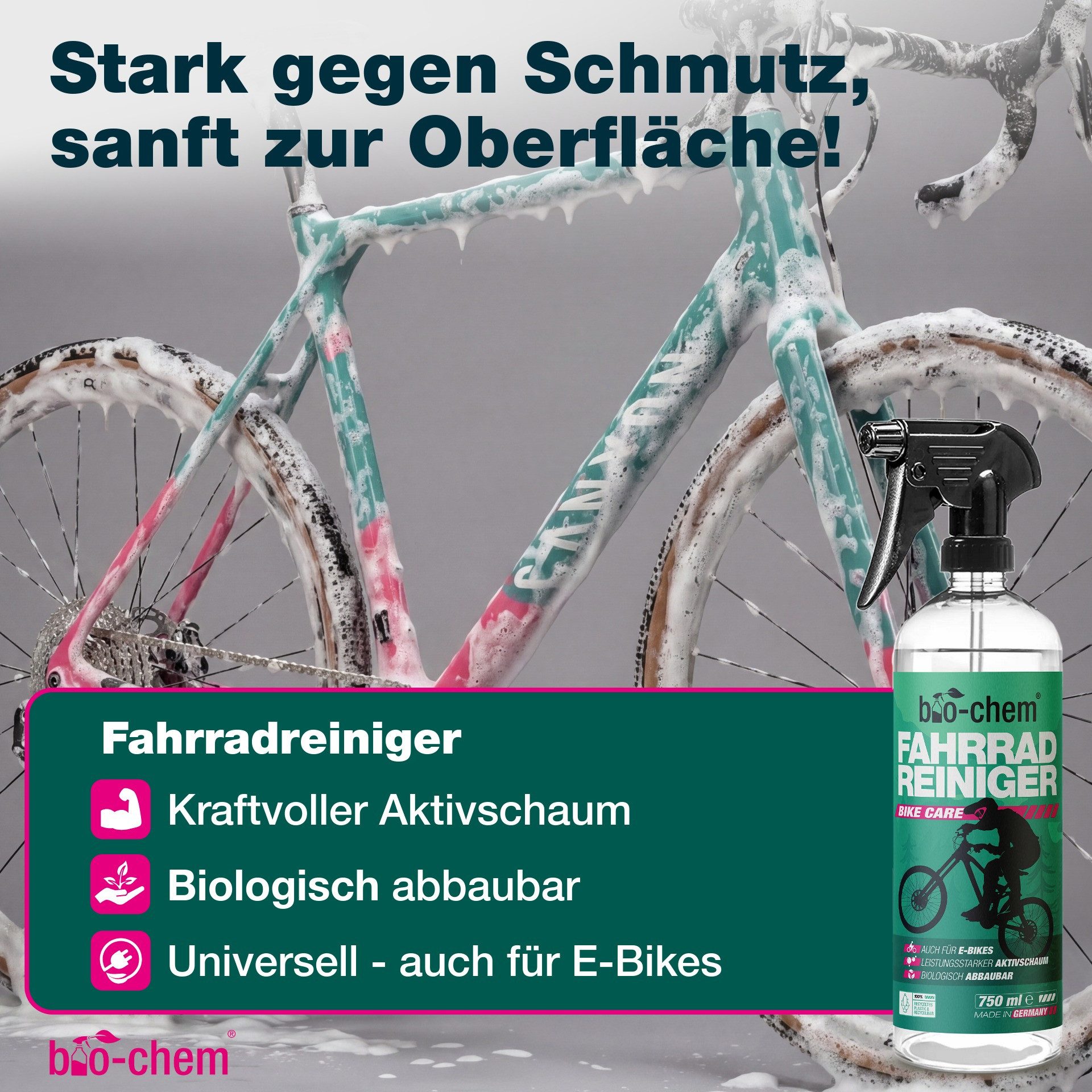 bio-chem Fahrradreiniger-Set – Professionelle Reinigung & Pflege inkl. Zubehör Zweiradreiniger (Sparpaket, [- Fahrrad-Reinigung PROFI-SET 7-teilig 7-teiliges Fahrradpflege-Set)