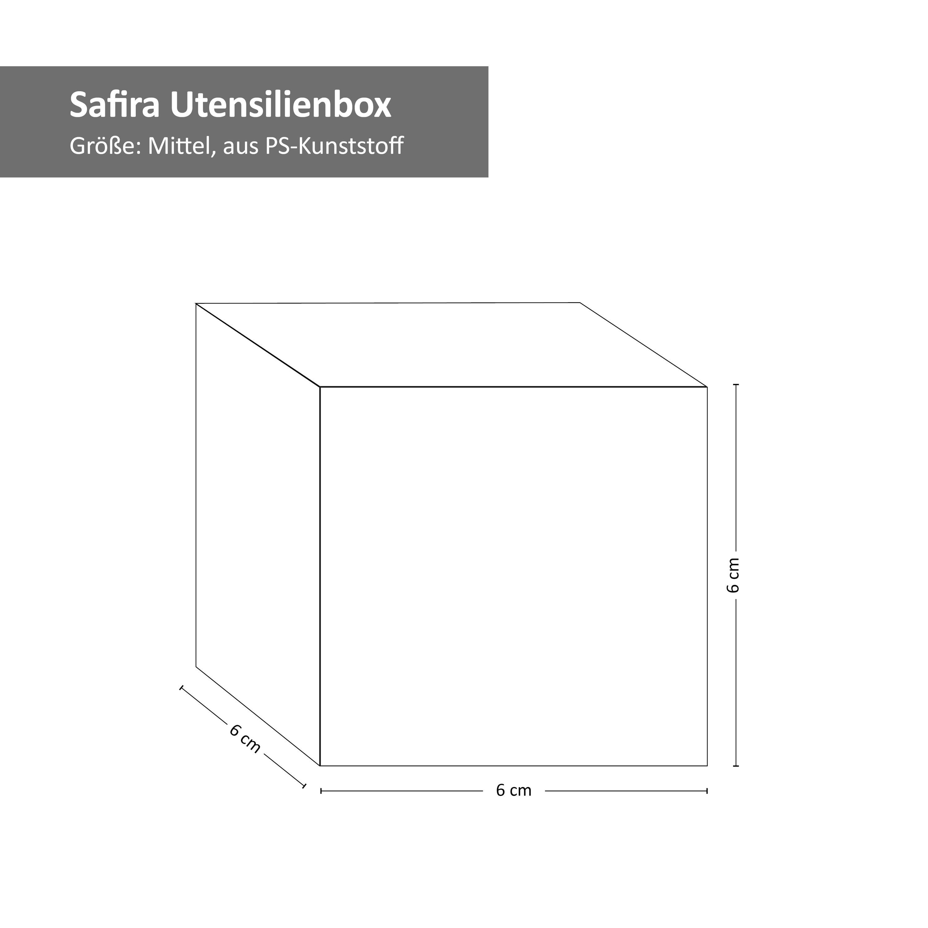 tlg. 4 Glas Vorratsglas MamboCat Safira cm, 6x6x6 Utensilienbox-Set