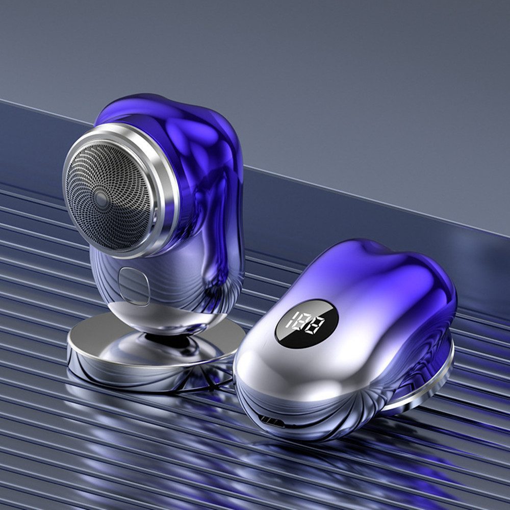 feinlux Elektrorasierer Mini Rasierer, USB mini Shave Tragbarer mit Display, Aufsätze: 1, SmartClick-Präzisionstrimmer, Nass- und Trockenrasierer, Elektrischer Rasierer Herren, Geeignet für Büro, unterwegs und mehr