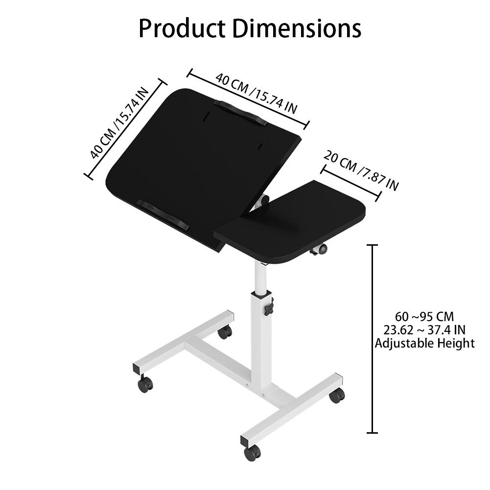 GarveeMore Beistelltisch Höhenverstellbar C-Form Laptoptisch Bett günstig online kaufen
