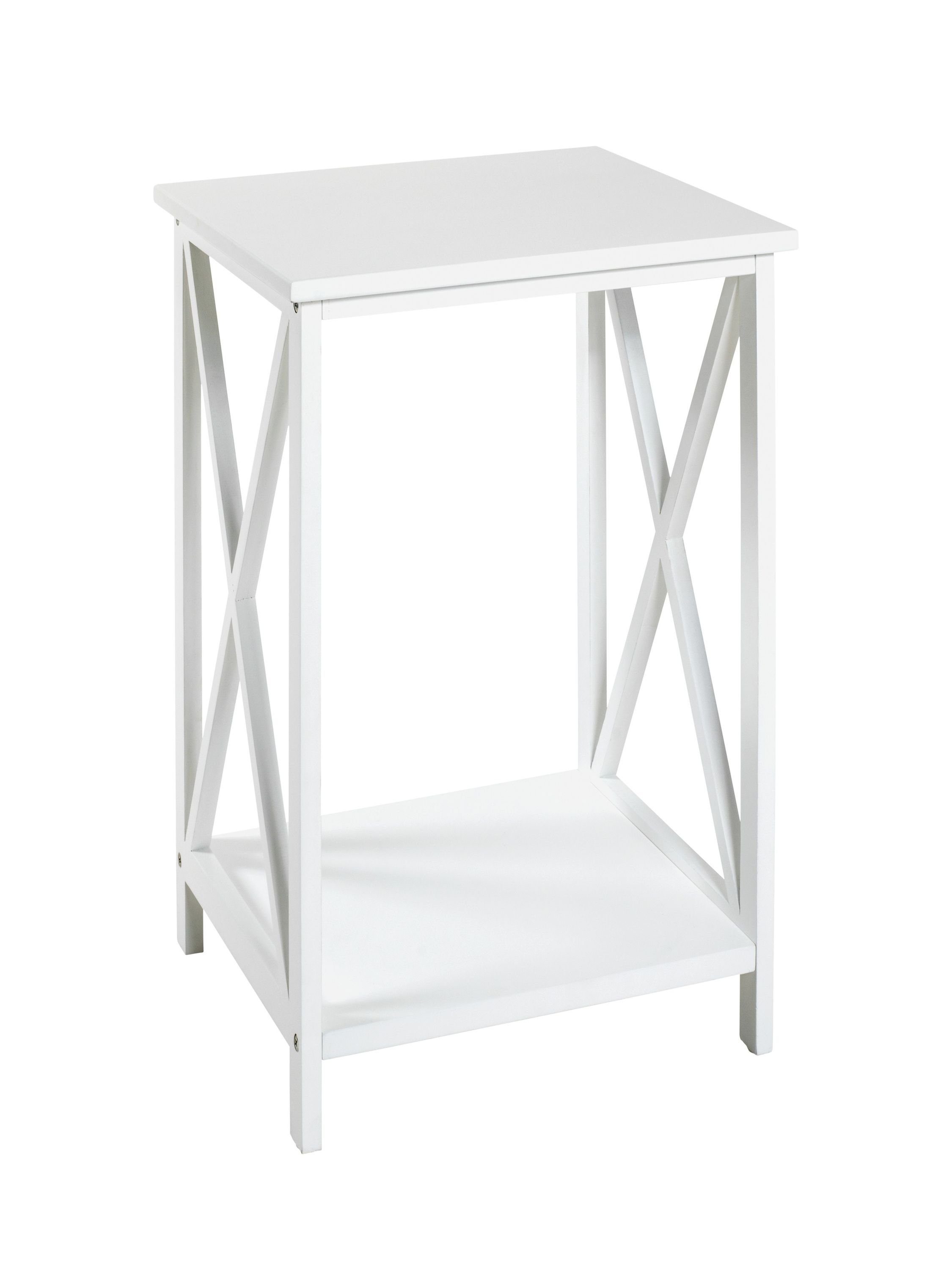 30x50x30 HAKU cm) Beistelltisch (BHT 30x50x30 HAKU Möbel weiß Beistelltisch, cm Beistelltisch BHT