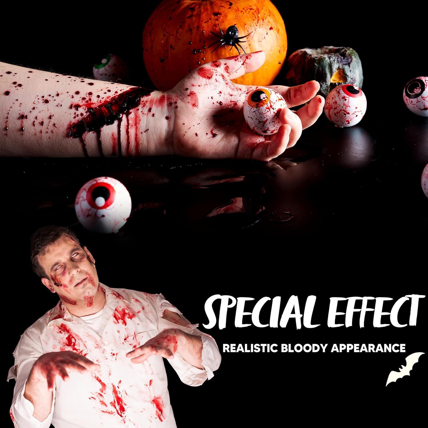UE Stock Zombie-Kostüm 530 ml Fake Halloween Vampir Kunstblut Bühne Blut Theater Blut, für realistische Bluteffekt