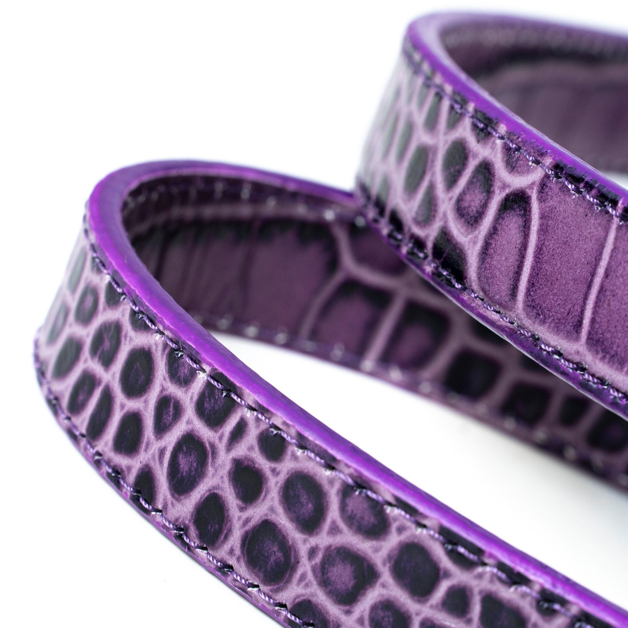 So Milano Hundeleine Kroko-Optik, Leder, Handmade in Italy