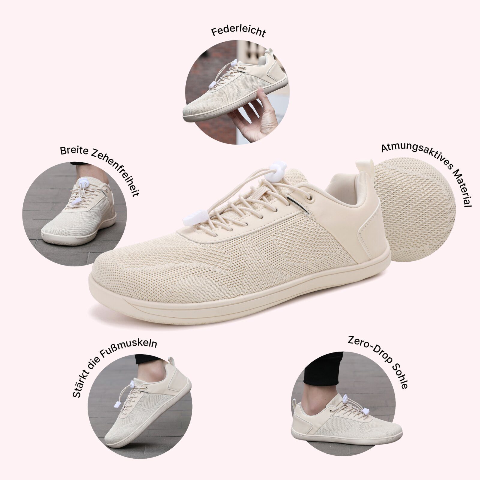 DOTALES Citystep Barfußschuhe Damen & Herren Barfuß Sneaker Barfußschuh Barfuß Sneaker, Minimalschuhe – Bild 2 von 5