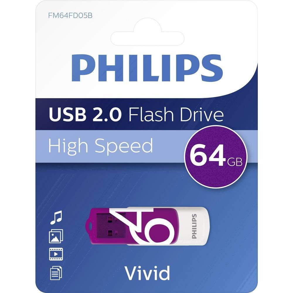 Philips USB-Stick Vivid 64GB USB 2 USB-Stick