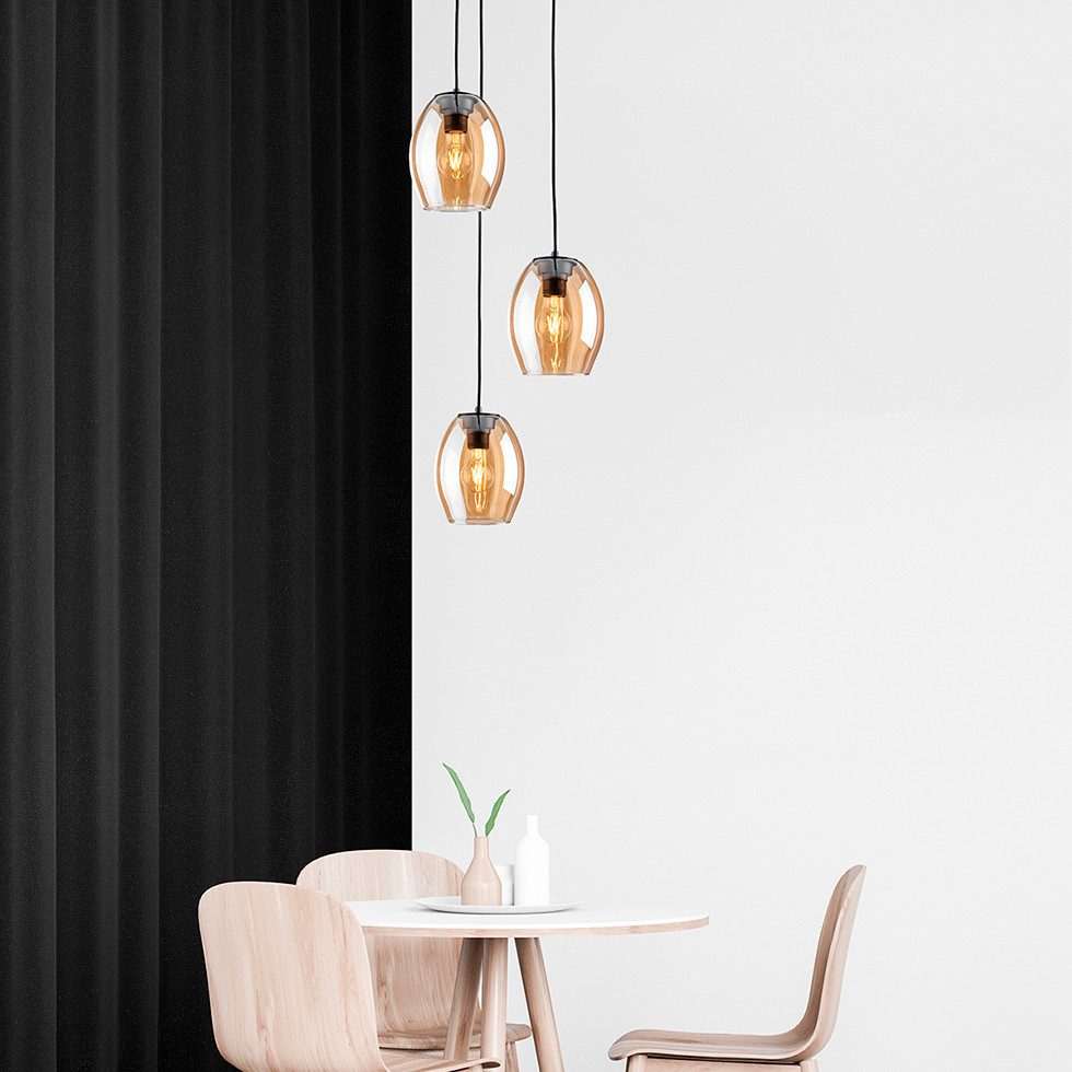 MeLiTec LED Pendelleuchte DP30, LED wechselbar, warmweiß, Hängeleuchte Ambe günstig online kaufen