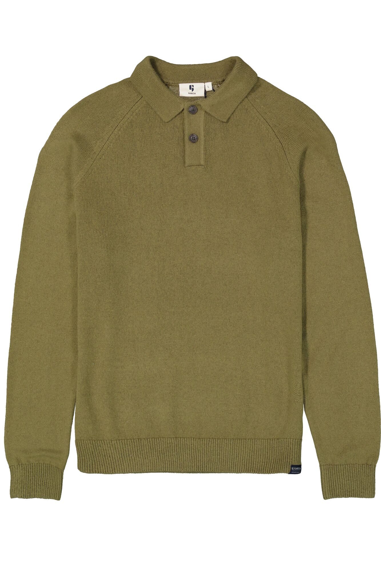 Garcia Strickpullover Langarm Poloshirt - Regular Fit