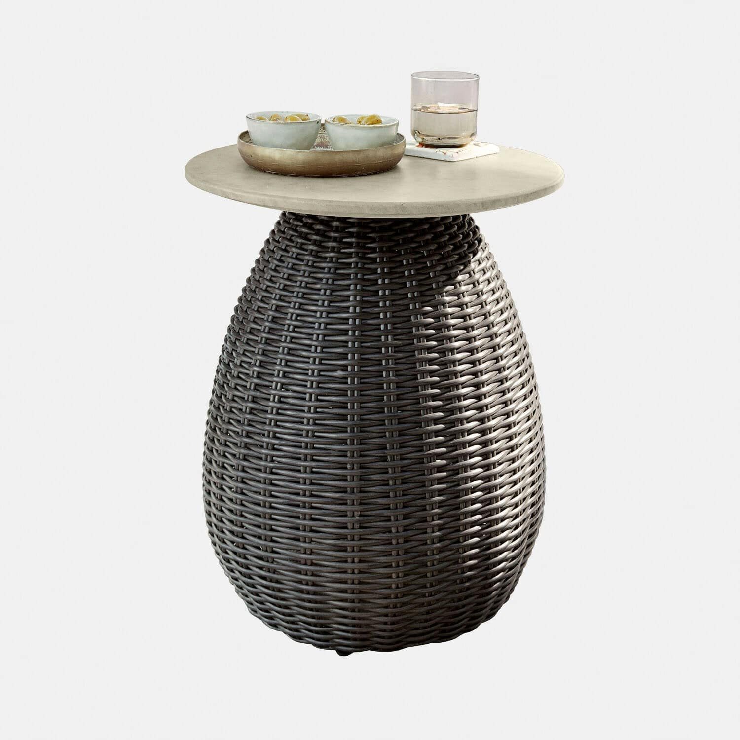 Mirabeau Gartentisch Beistelltisch Tarevo grau/schwarz