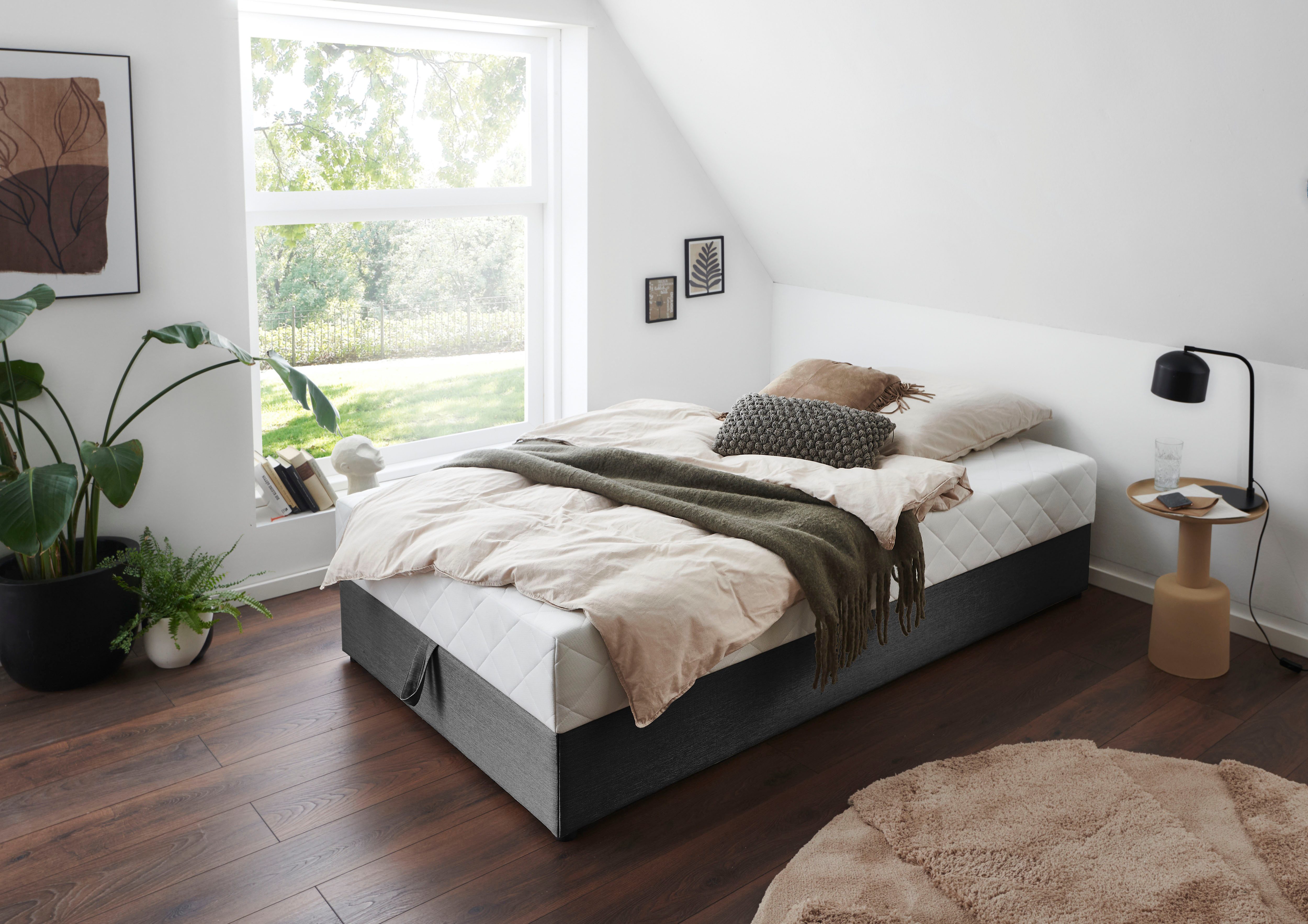 ATLANTIC home collection Boxbett BELINA, mit Taschenfederkernmatratze und geräumigem Bettkasten