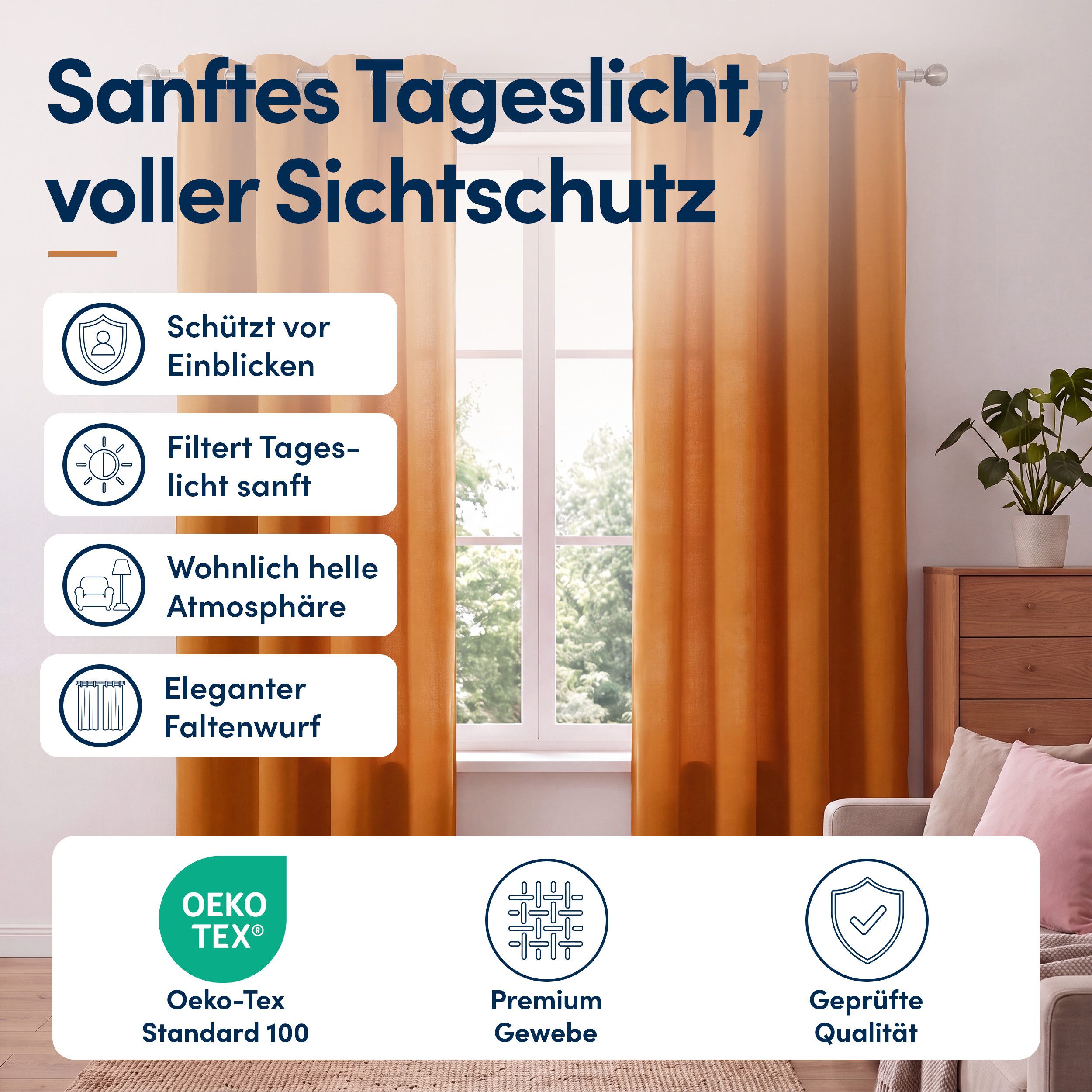 Stoffschmiede Gardine, Blickdicht, Raumverdunkler, Ösen