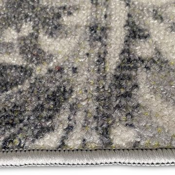 Teppich Küchenläufer mit Gelrücken und Karomuster in Türkis, Creme und Grau, Teppich-Traum, rechteckig