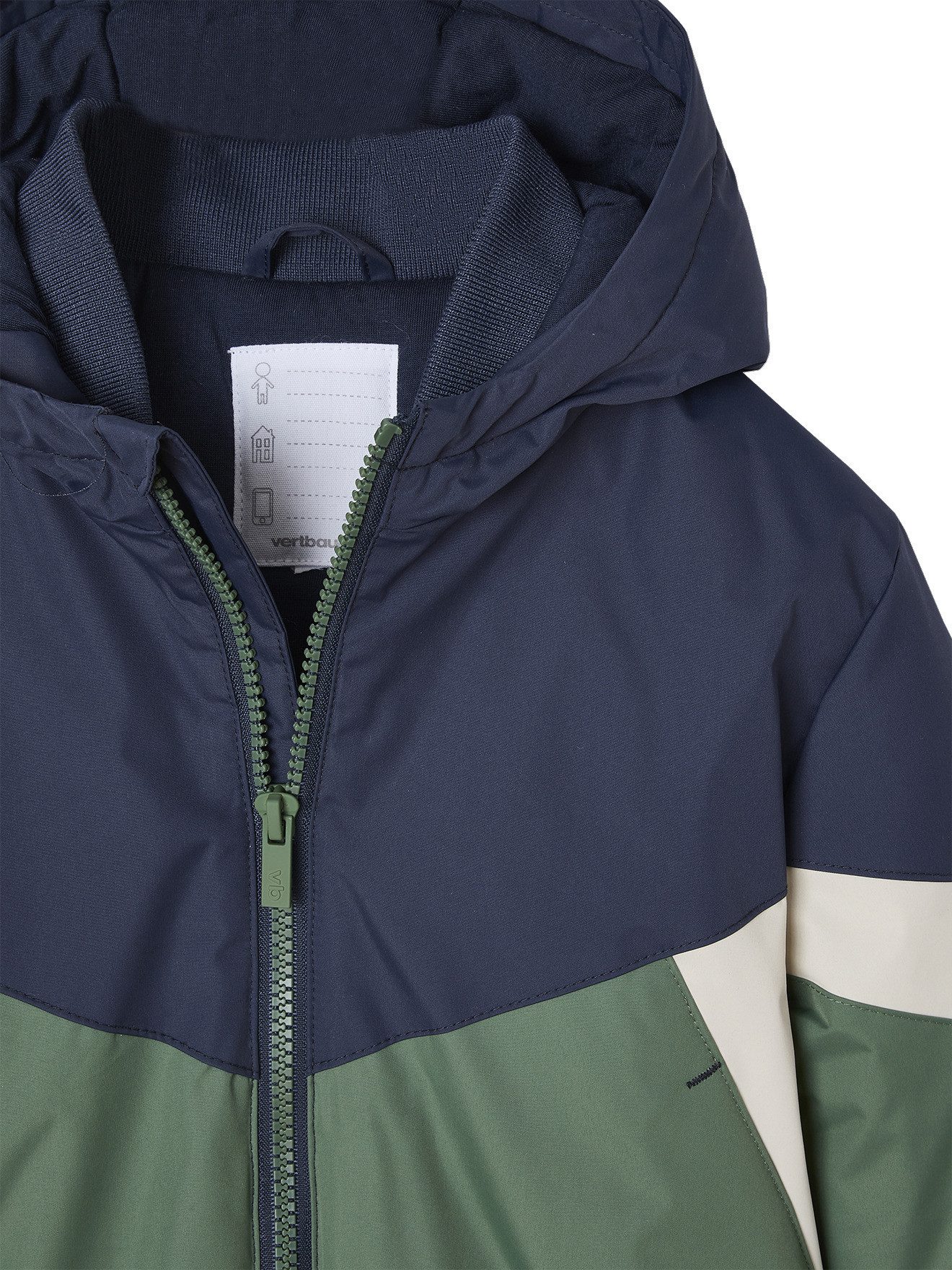 vertbaudet Parka Jungen Windjacke, Wattierung Recycling-Polyester