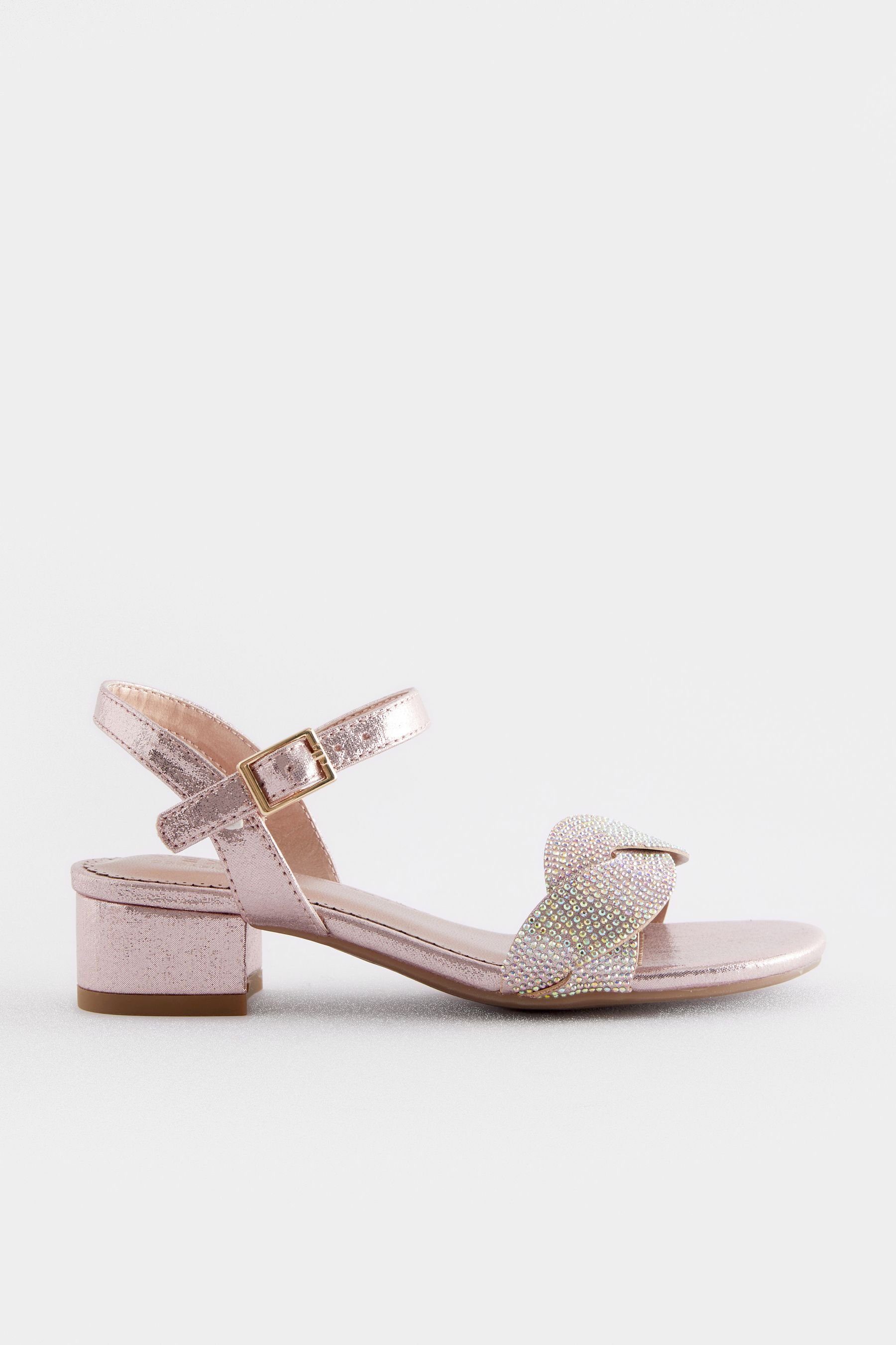 Sandalen mit Glitzerabsatz Sandalette