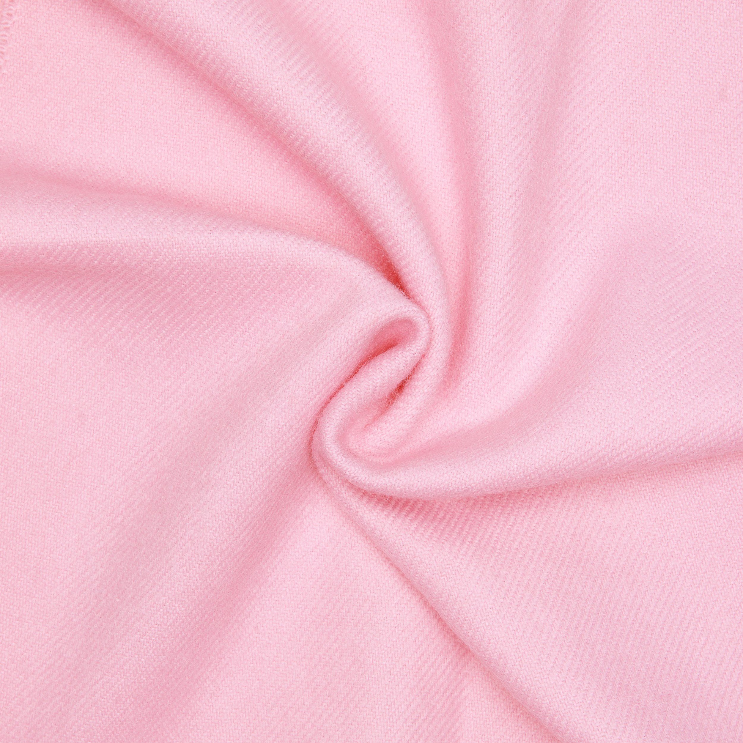 BRUBAKER Schal Cashmirillo Kuschelschal 30/40 x 180 cm Lang Leicht Warm Kuschelig, (Uni-Farben, 1-St. Herbst und Winterschal), Stola Tuch Schal mit Fransen für Damen und Herren