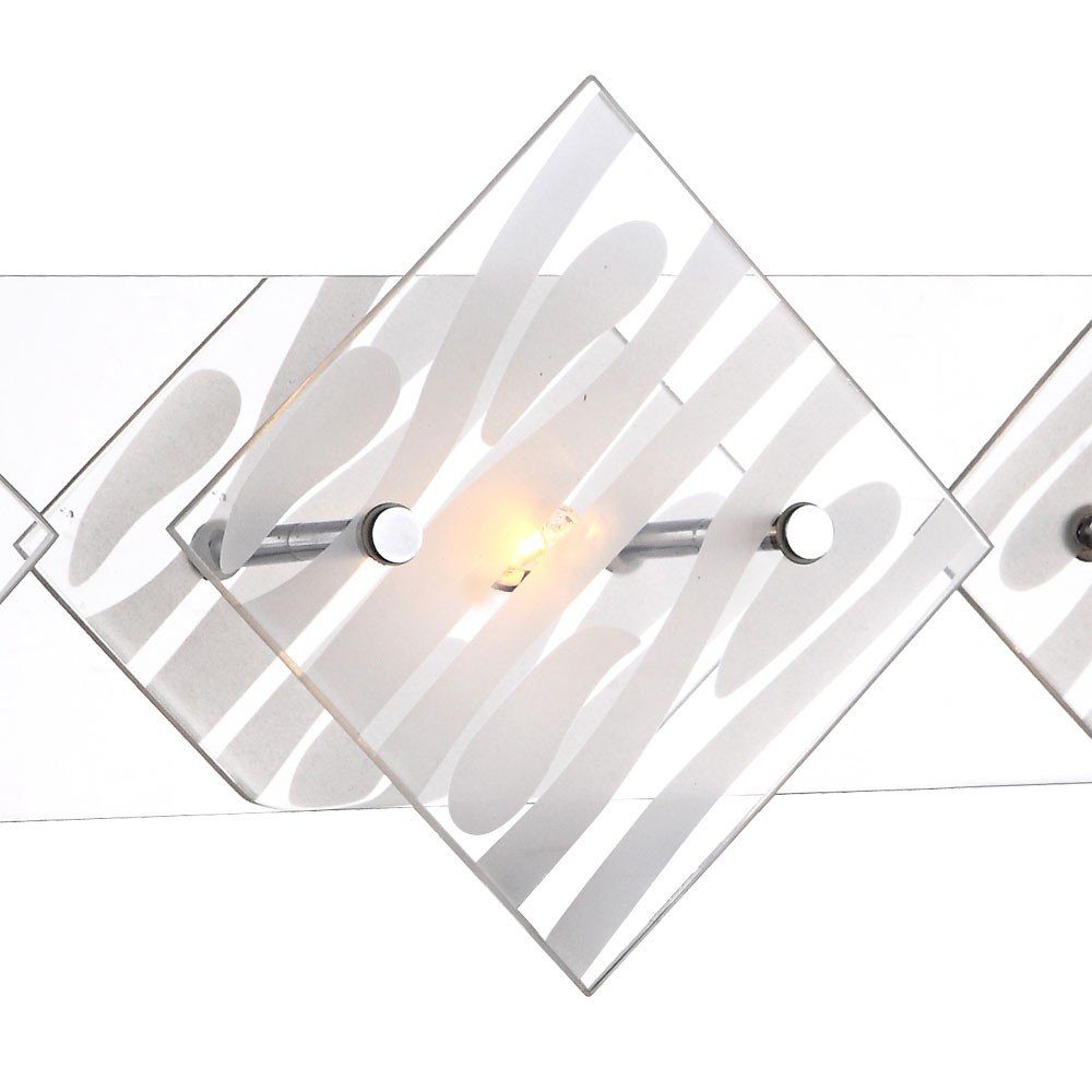 Decken Globo Beleuchtung Glas Leuchtmittel Zimmer inklusive, Wohn Ess nicht Deckenleuchte, Leuchte Chrom LED Hochwertige