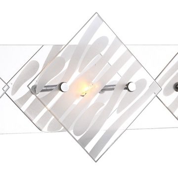 Globo Deckenstrahler, Leuchtmittel nicht inklusive, Hochwertige Decken Leuchte Wohn Ess Zimmer Beleuchtung Glas Chrom
