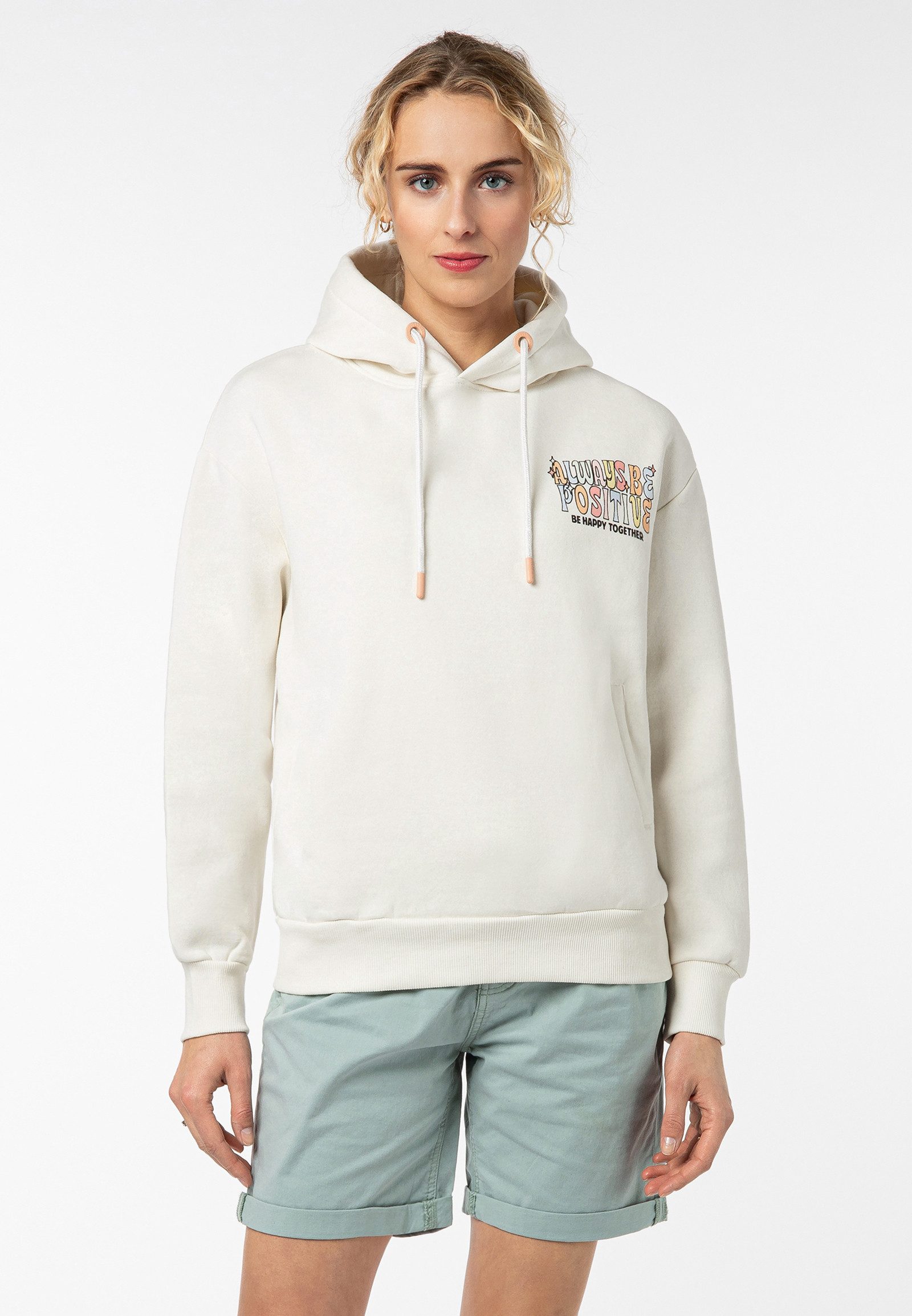 SUBLEVEL Kapuzenpullover mit Gute-Laune-Print Sweater, Kapuzensweatshirt mi günstig online kaufen