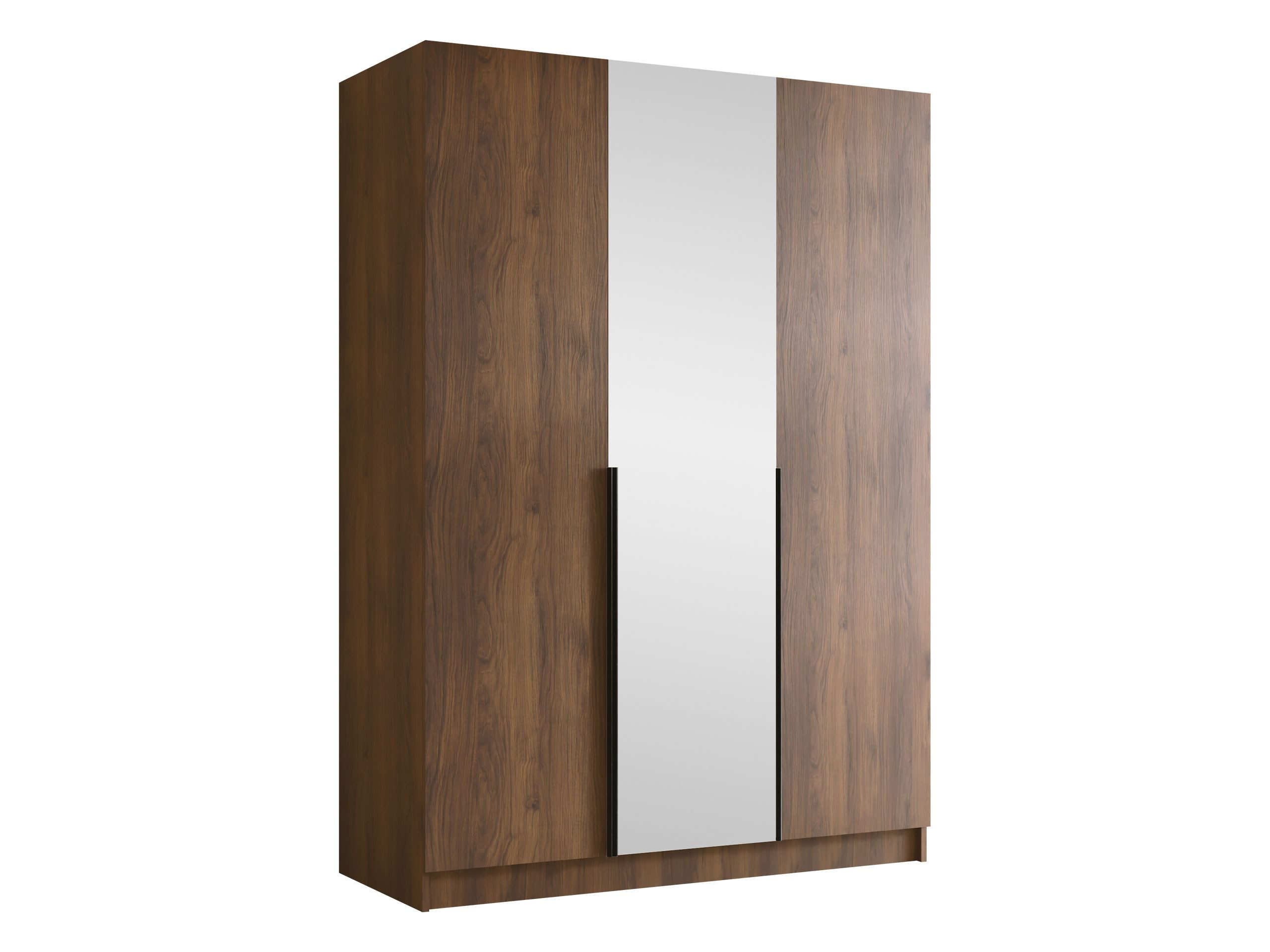MIRJAN24 Kleiderschrank Calia II (mit drei Drehtüren) Kleiderstange, Metallgriffe, Frontspiegel