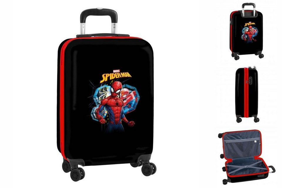 Spiderman Trolley Koffer für die Kabine Spiderman Hero Schwarz 20 34,5 x 55  x 20 cm