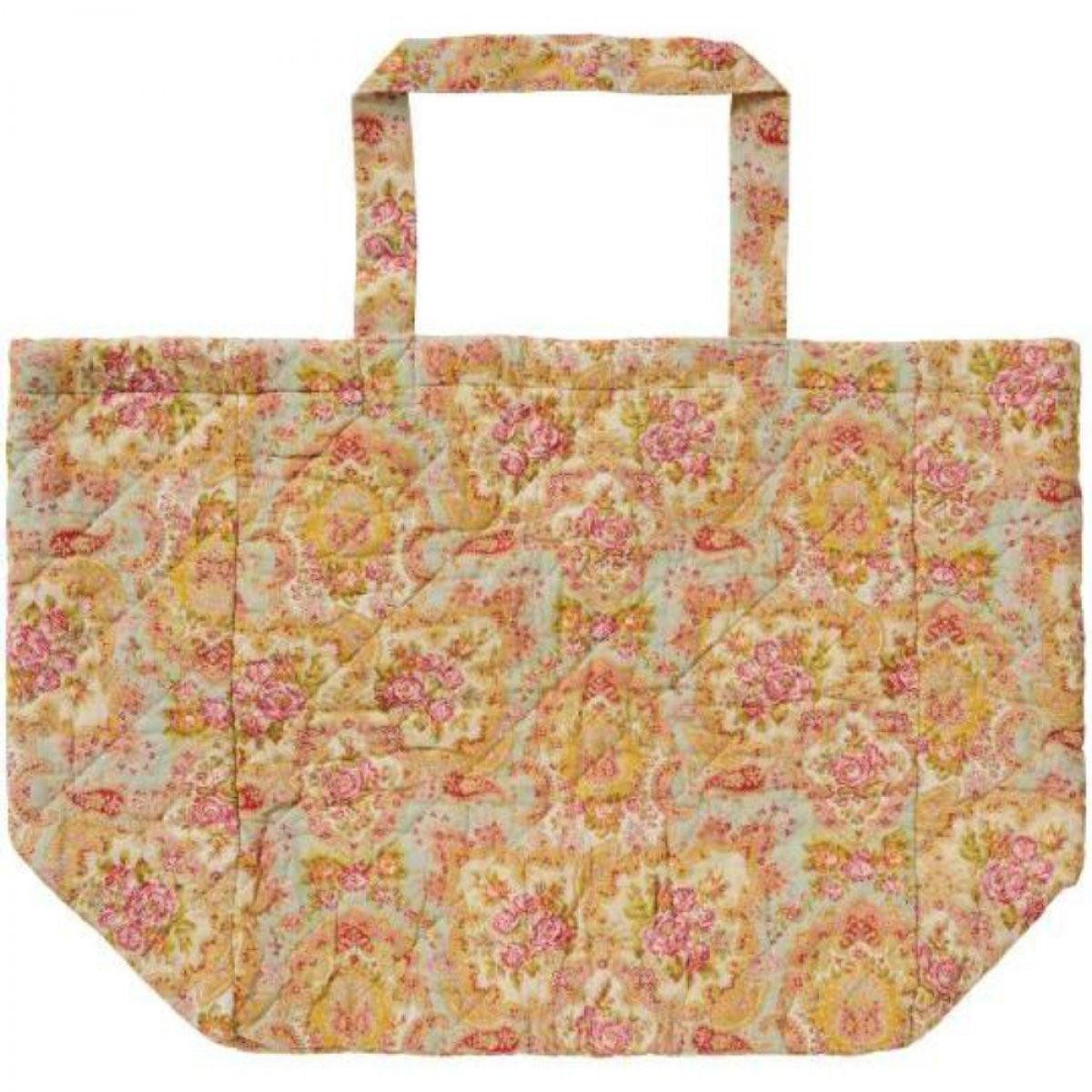 Ib Laursen Einkaufskorb Ib Laursen Tasche Staubig Blau Paisley Blumen (45cm)