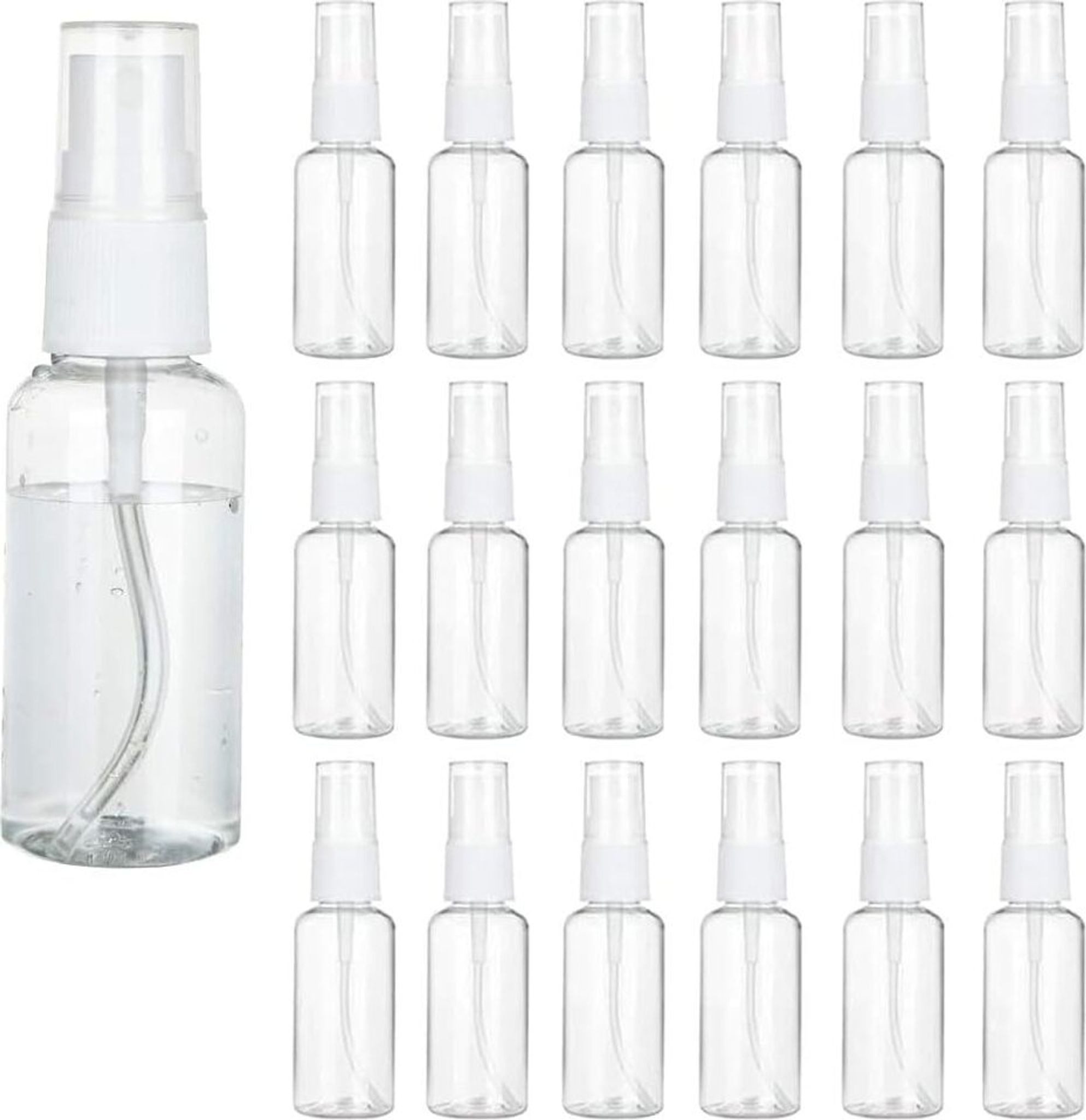 FELIXLEO Sprühflasche 20x Mini Sprühflaschen 30ml Plastik Parfümzerstäuber Leer