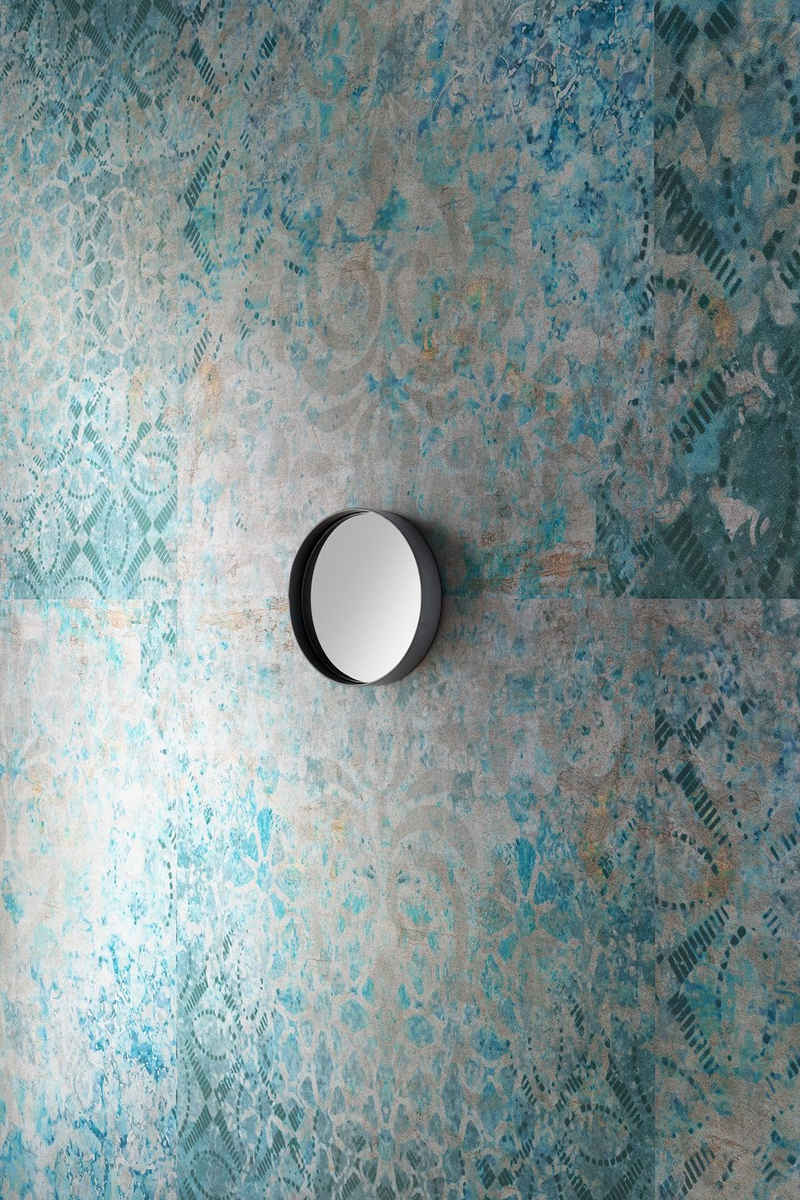 More2Home Wandspiegel Spiegel ROUND S, Stahl matt schwarz 3 mm, rund ca. 30 cm