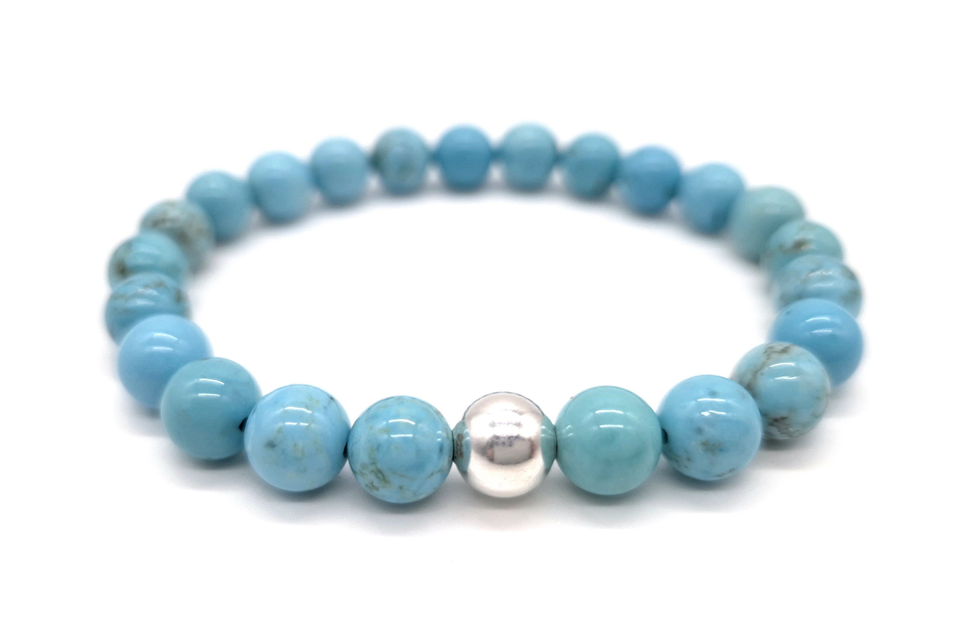 NAHLE Perlenarmband Türkis mit 925 Silberperle Naturstein Armband (inkl. Sc günstig online kaufen