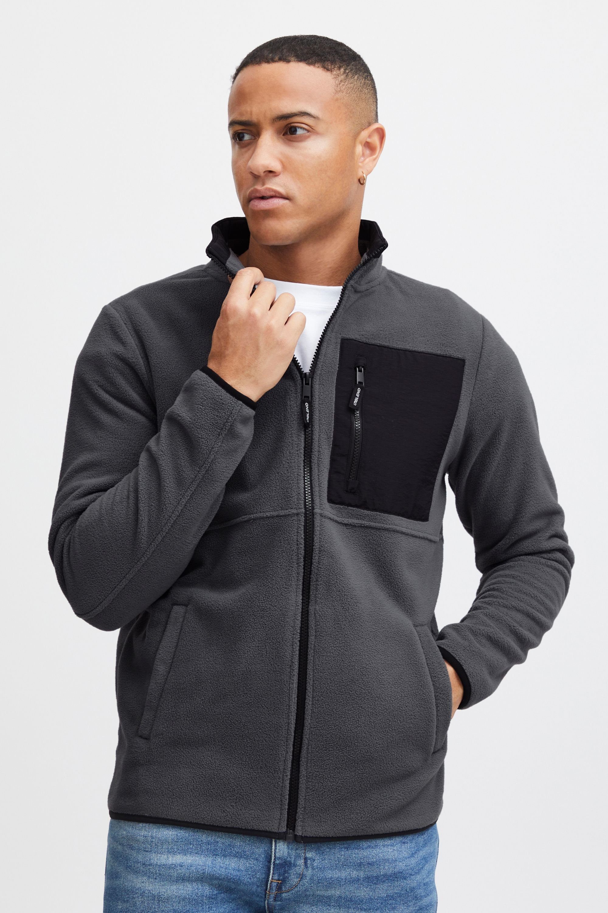 Blend Cardigan BHFloritz Gemütliche Fleecejacke mit abgesetzten Details günstig online kaufen