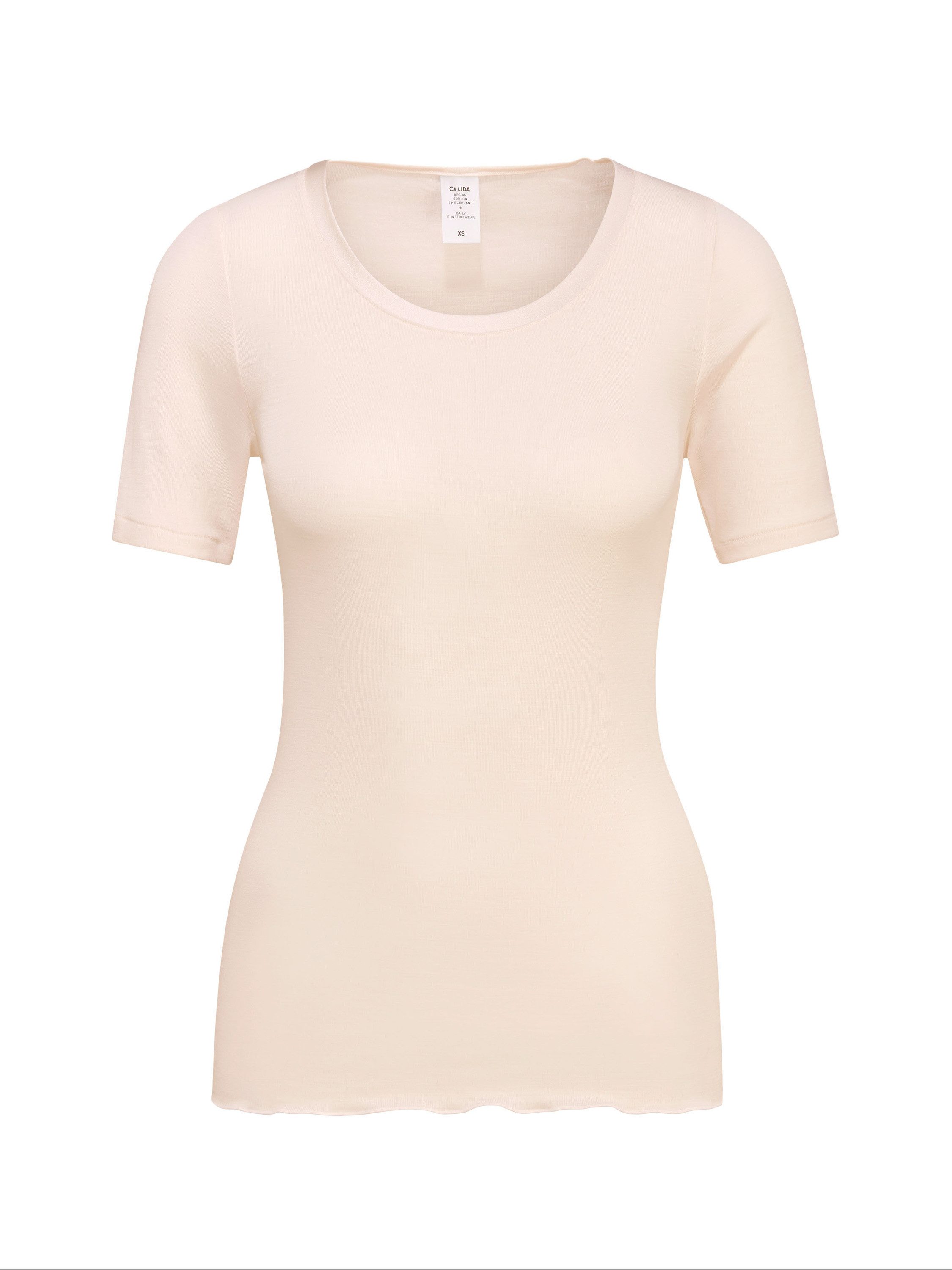 CALIDA Unterziehshirt True Confidence Damen (1-St) aus Wolle-Seide, Feinripp, temperaturausgleichend, geruchshemmend