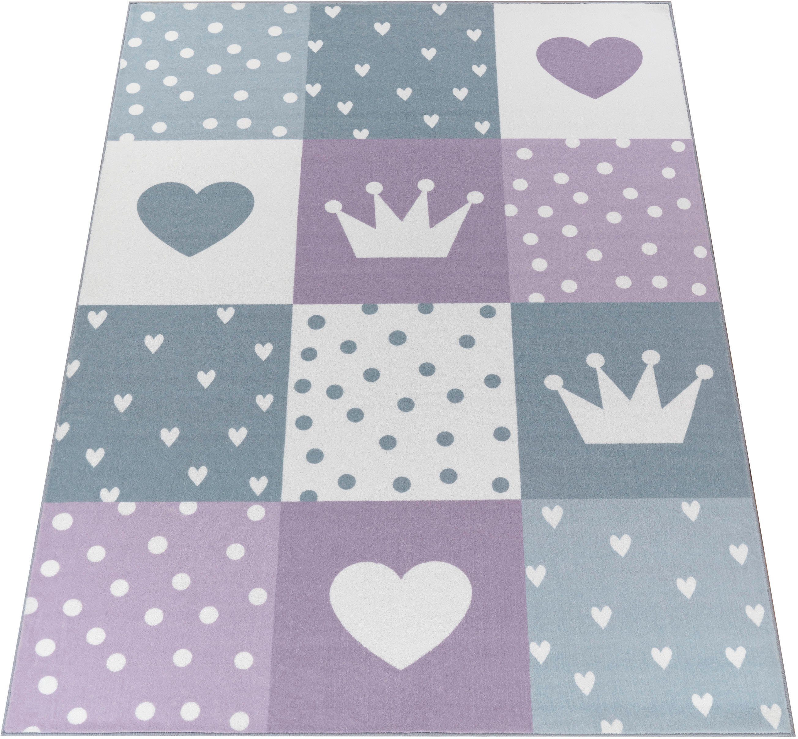 Paco Home Kinderteppich »Eliz 391«, rechteckig, 12 mm Höhe, Kurzflor, Spiel günstig online kaufen