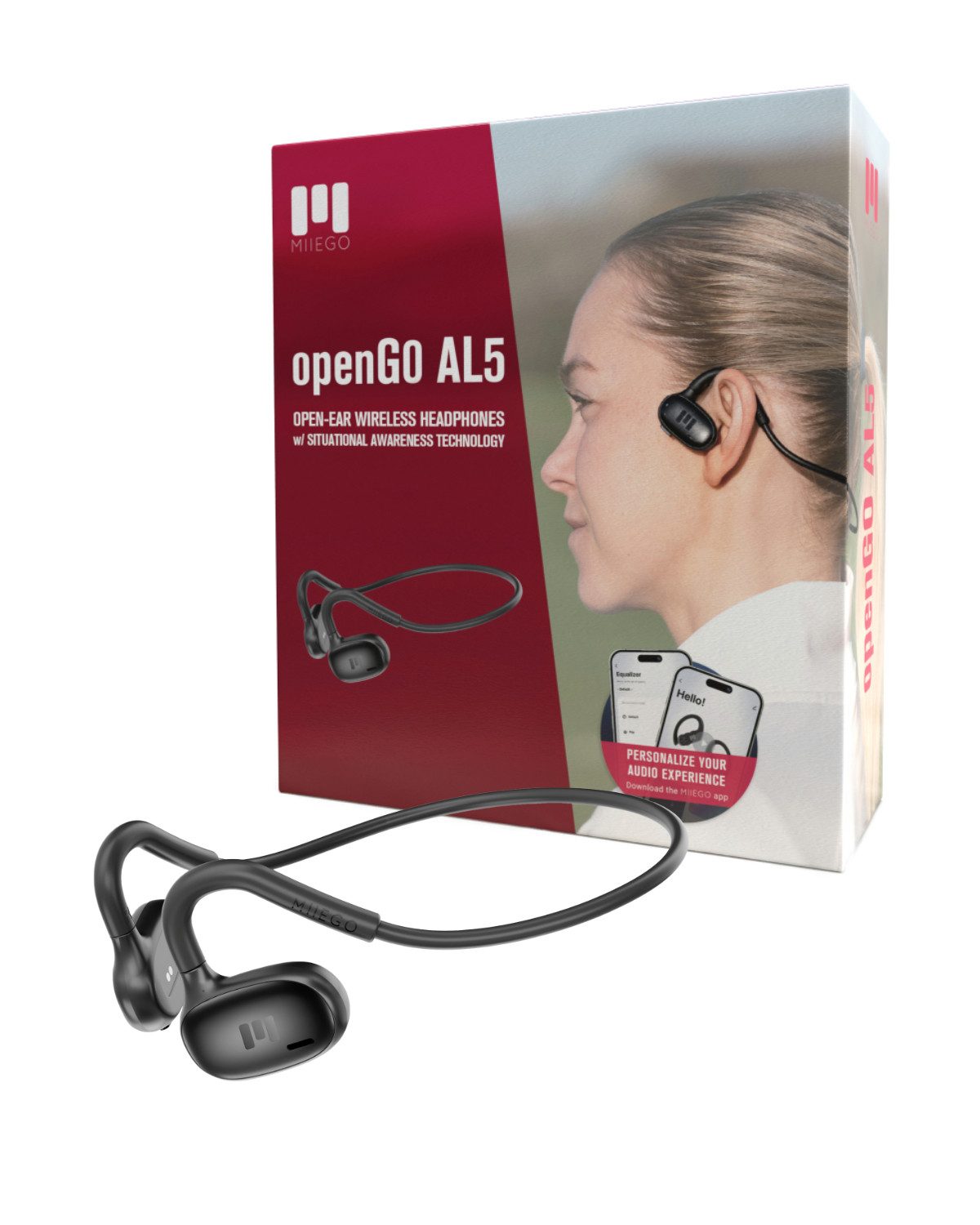 MIIEGO openGO AL5 Sport-Kopfhörer (Bluetooth, Open-Ear Technologie)