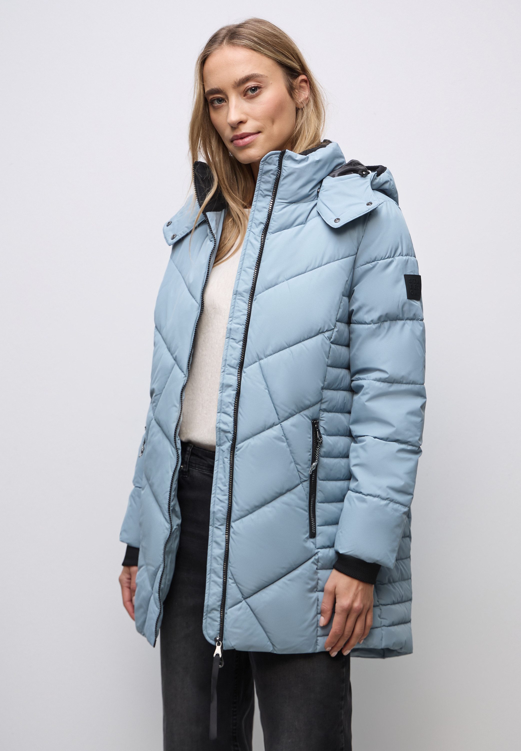 STREET ONE Steppmantel mit abnehmbarer Kapuze günstig online kaufen
