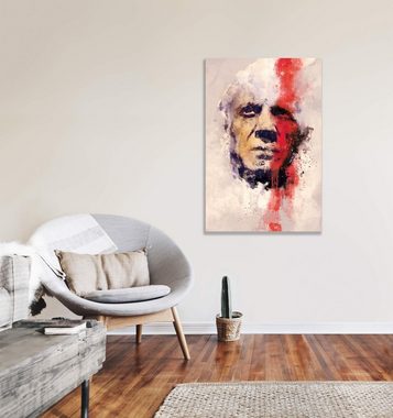 Sinus Art Leinwandbild Pablo Picasso Porträt Abstrakt Kunst Künstler Altmeister Legende 60x90cm Leinwandbild