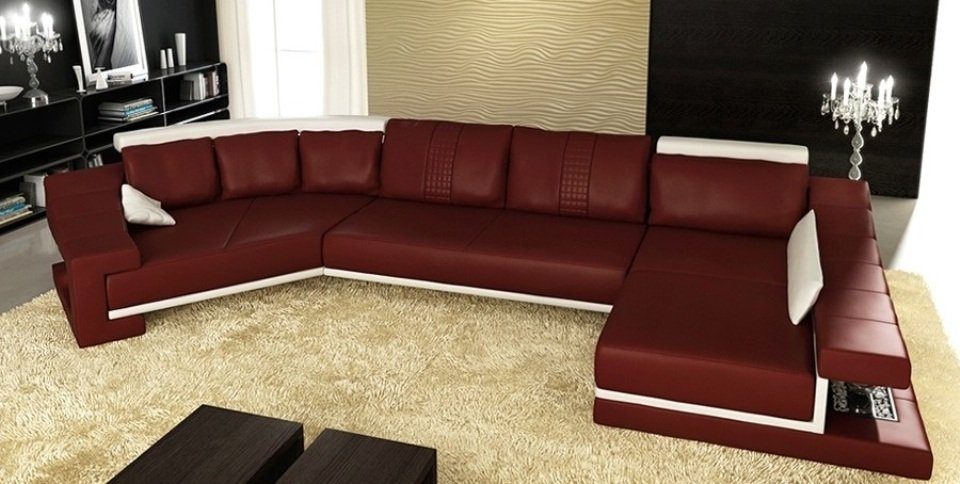 Braunes Designer Luxus Sitzmöbel, Europe Couch Halbrundes JVmoebel Sofa in Ecksofa Moderne Made