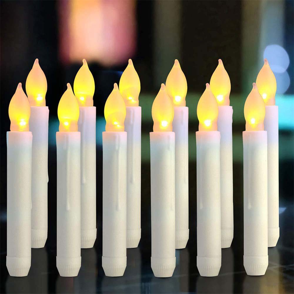 dekorative St) LED-Kerzen weihnachtliche (12 12er-Pack Hängedekoration WaKuKa