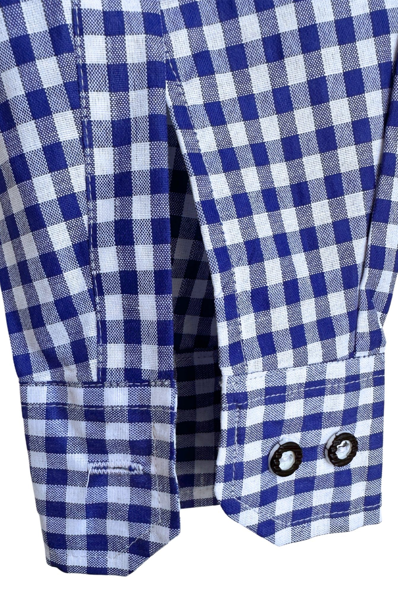 Dretaild Trachtenhemd Kariertes Herren Baumwolle Hemd XXXXL Langarm Trachtenhemd - S Blau