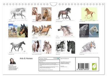 CALVENDO Wandkalender Arts & Horses (Wandkalender 2024 DIN A4 quer), CALVENDO Monatskalender