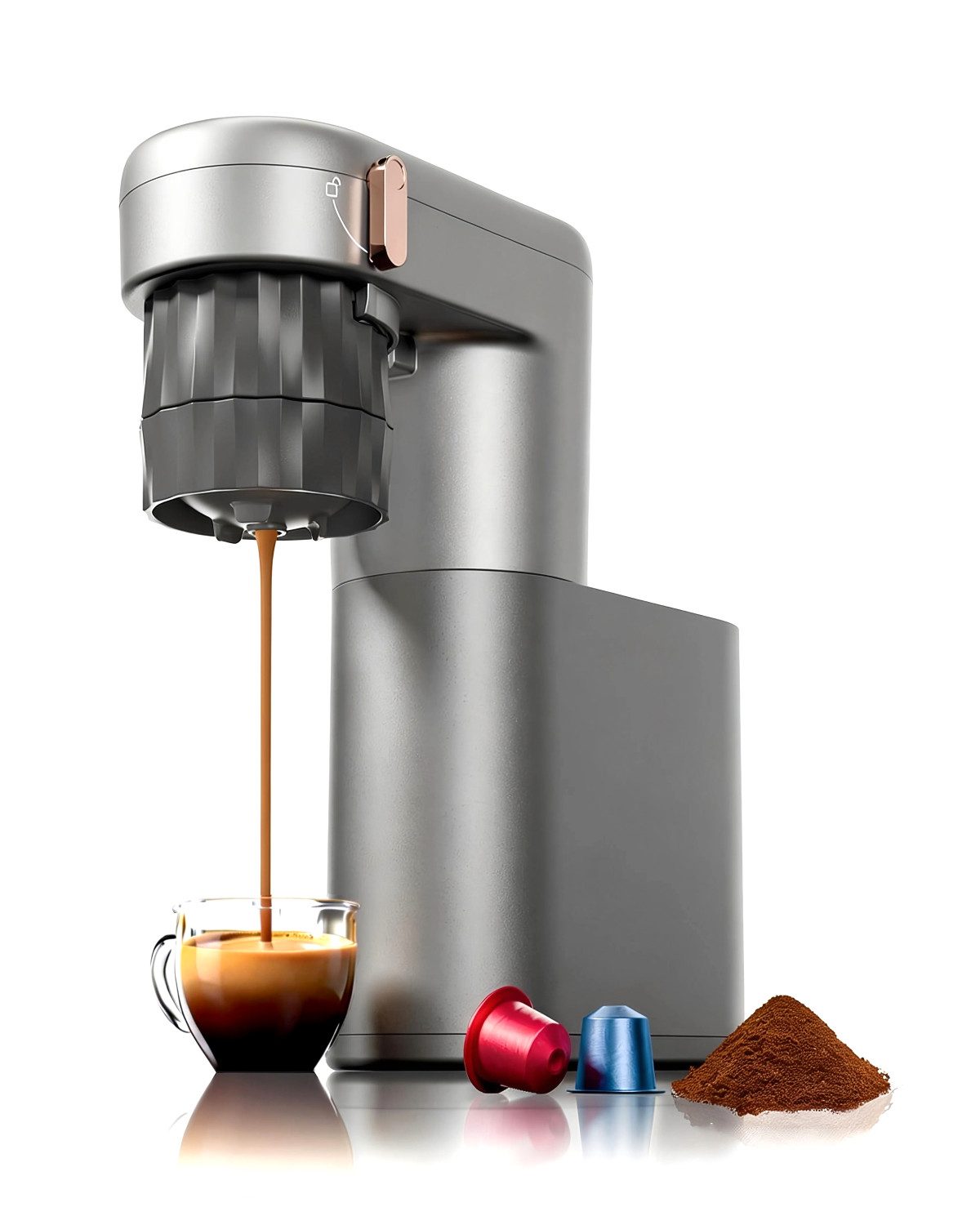 PURA COFFEE Filterkaffeemaschine C1 Kaffeemaschine mit PID-Präzisionsregelung, 20 Bar Heißaufheizung, Kalt & Heiß Brühen, Akku & Netzbetrieb, Tragbar für Zuhause, Büro, Outdoor usw.