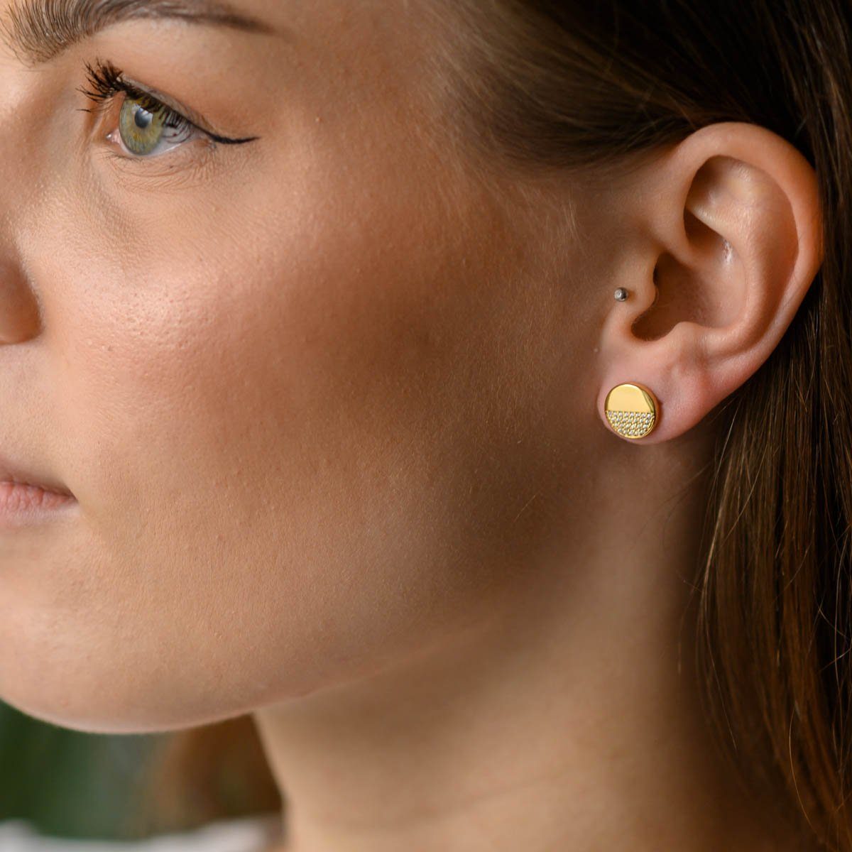 Materia Paar Ohrstecker Damen Ohrringe Gold Zirkonia SO-452, Sterlingsilber günstig online kaufen