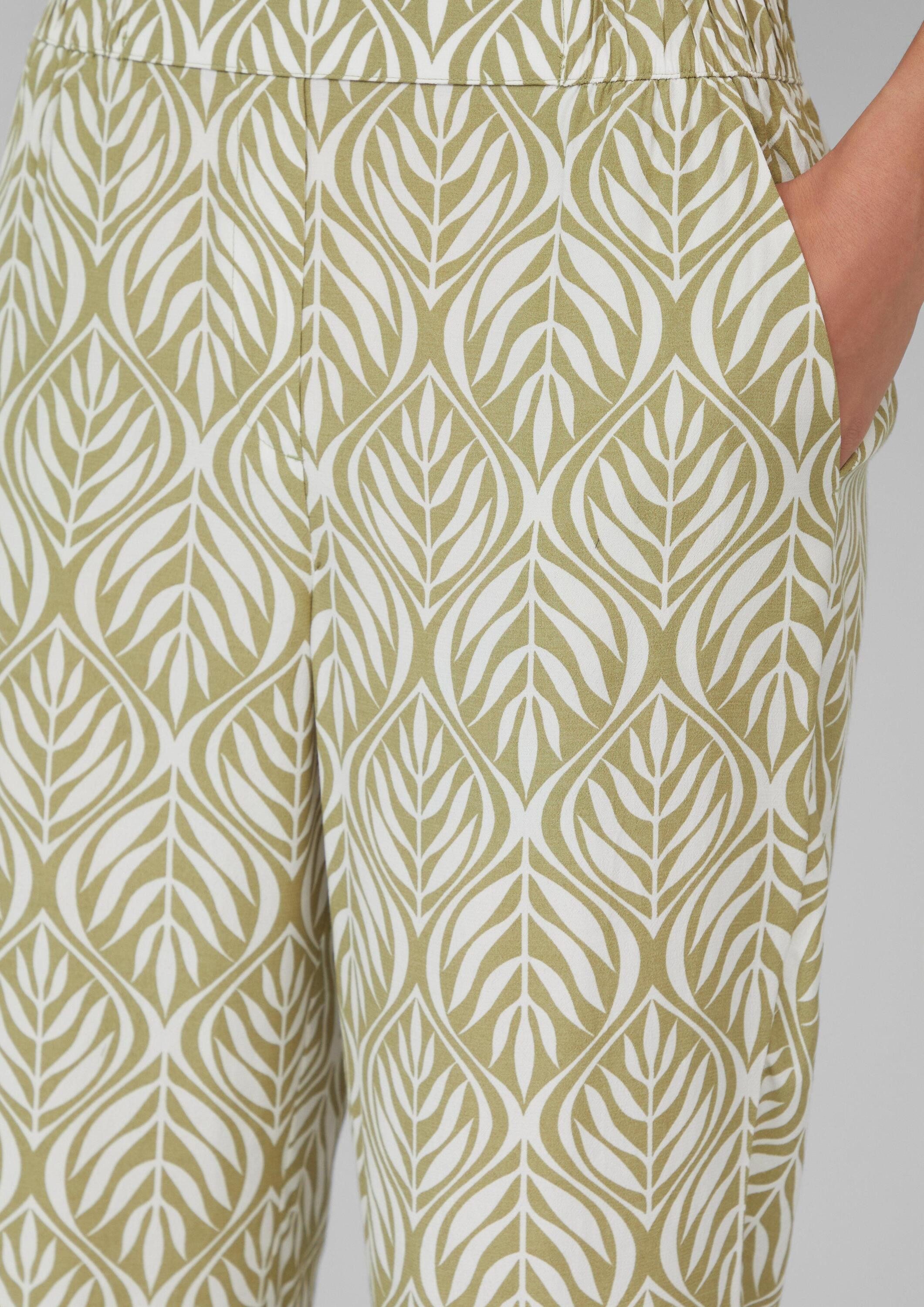 s.Oliver Culotte Hose Culotte aus Viskose mit All-over-Print
