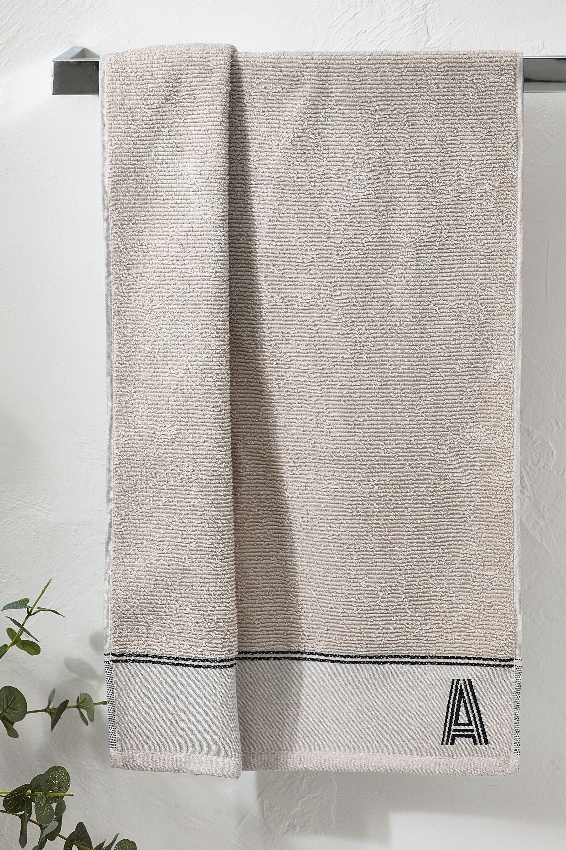 Next Handtuch Handtuch mit Monogramm, (1-St), Die Marke für Familie und  Haushalt