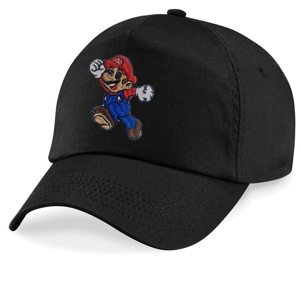 Brownie Schwarz Blondie Cap Stick Luigi Baseball Kinder Klempner One Mario Patch Nintendo Super Size &