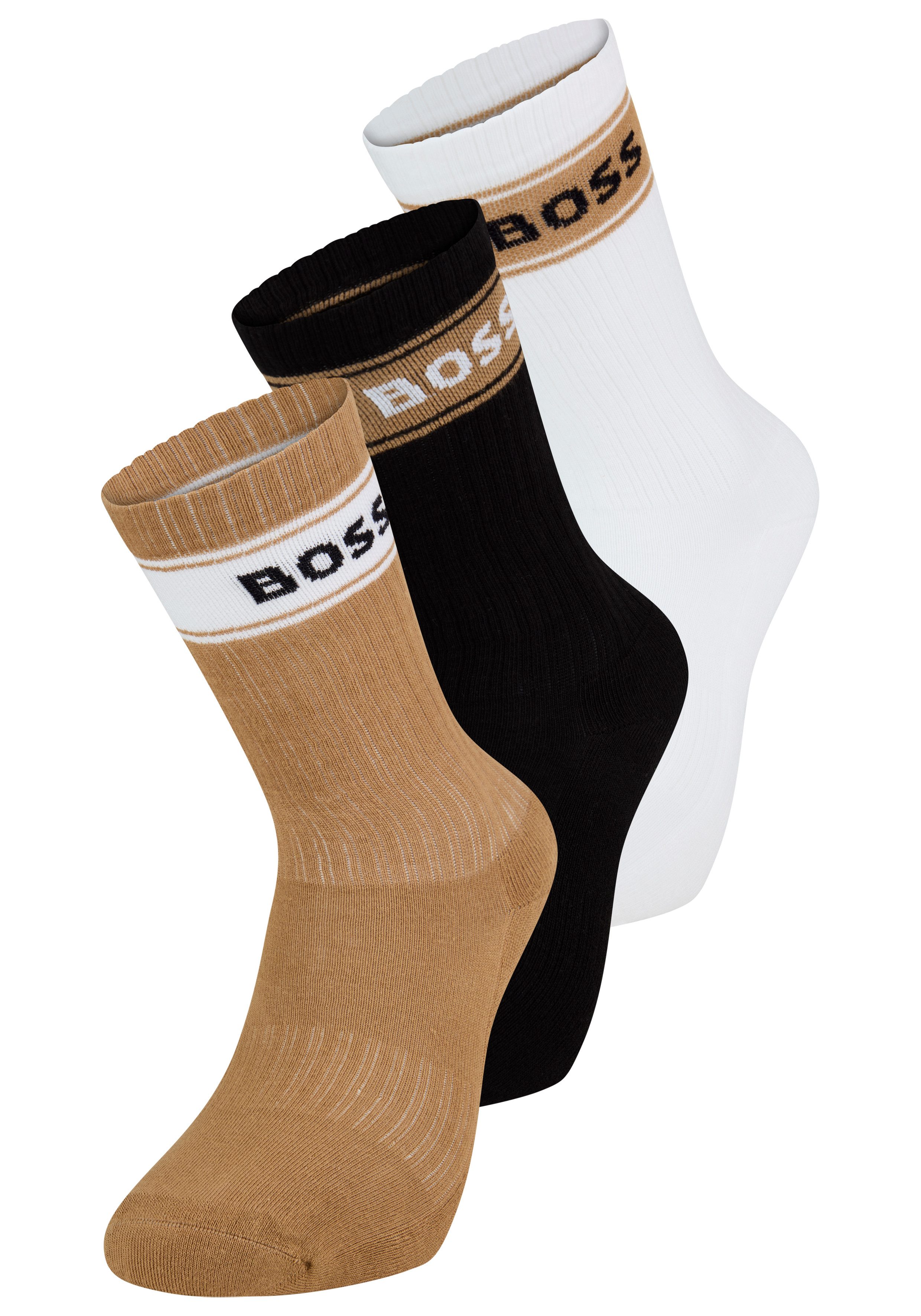 BOSS Freizeitsocken 3P QS Rib Stripe günstig online kaufen