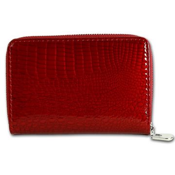 Jennifer Jones Geldbörse Jennifer Jones Damen Börse RFID Blocker (Portemonnaie, Portemonnaie), Damen Portemonnaie Echtleder Größe ca. 12cm, rot