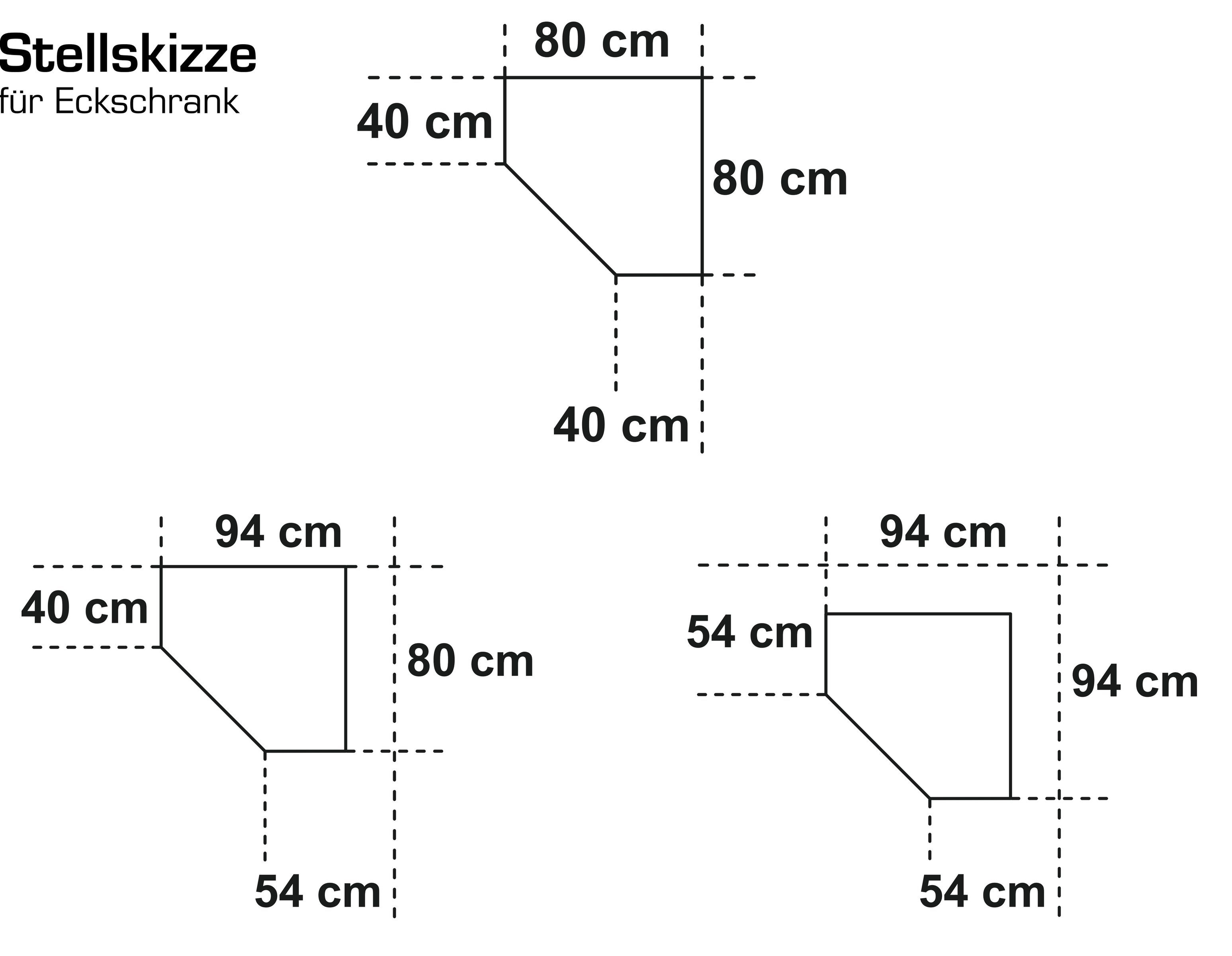 freiraum Mehrzweckschrank Multiraumkonzept (BxH: 80x185 und mit einer 5 in EICHE Tür Einlegeböden cm) SAEGERAU-NACHBILDUNG